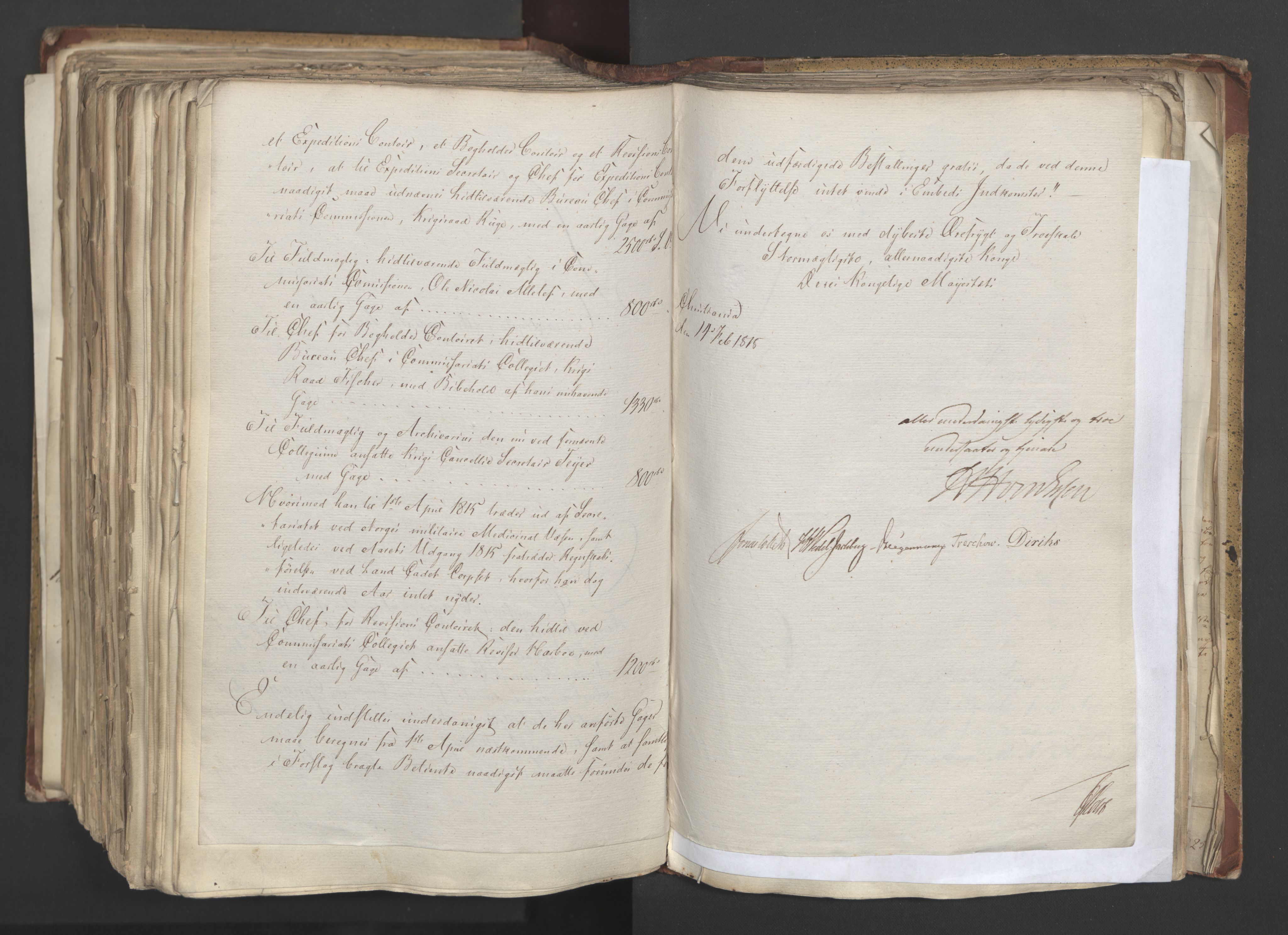 Statsrådsavdelingen i Stockholm, AV/RA-S-1003/D/Da/L0001: Regjeringsinnstillinger nr. 1-262, 1814-1815, p. 463