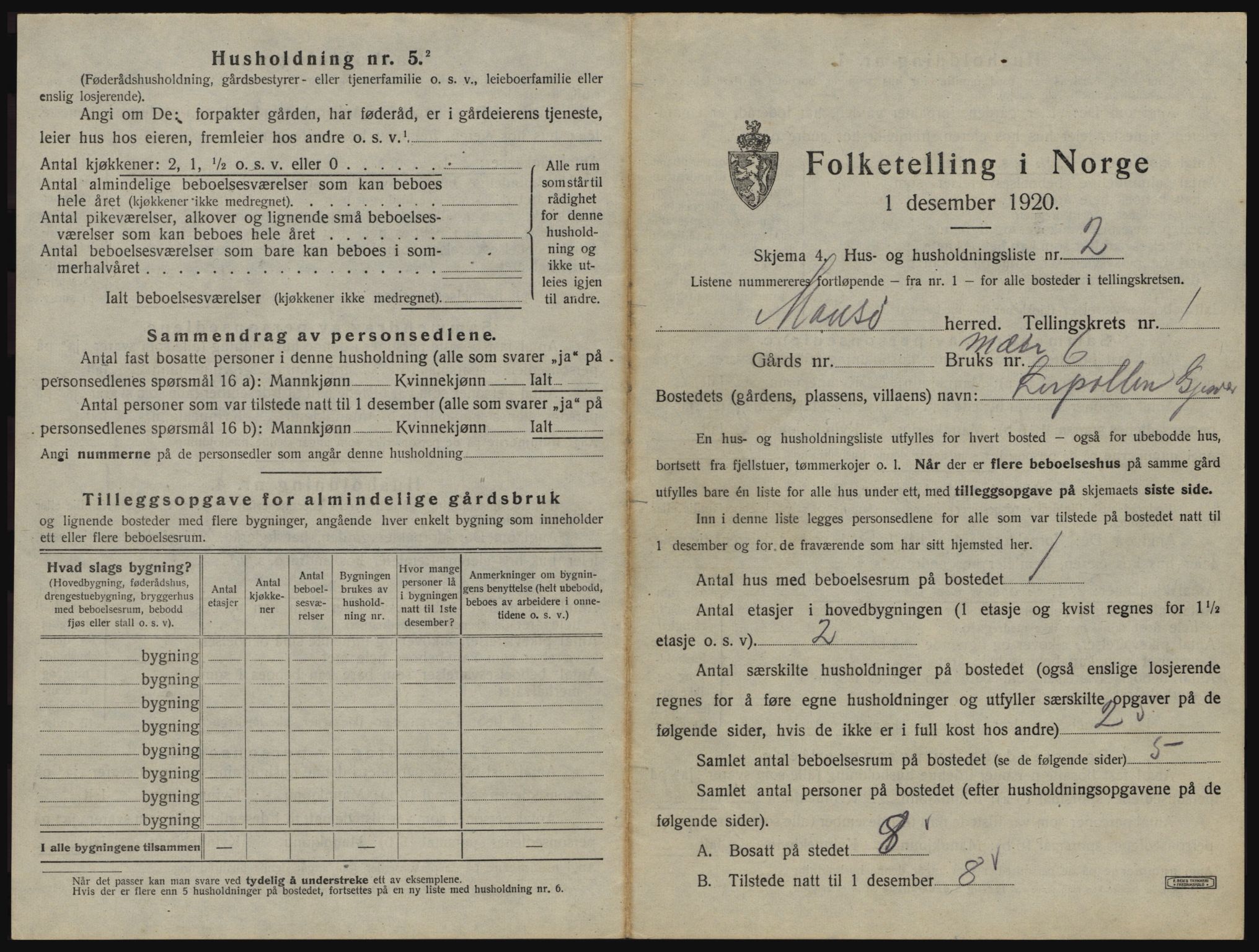 SATØ, 1920 census for Måsøy, 1920, p. 46