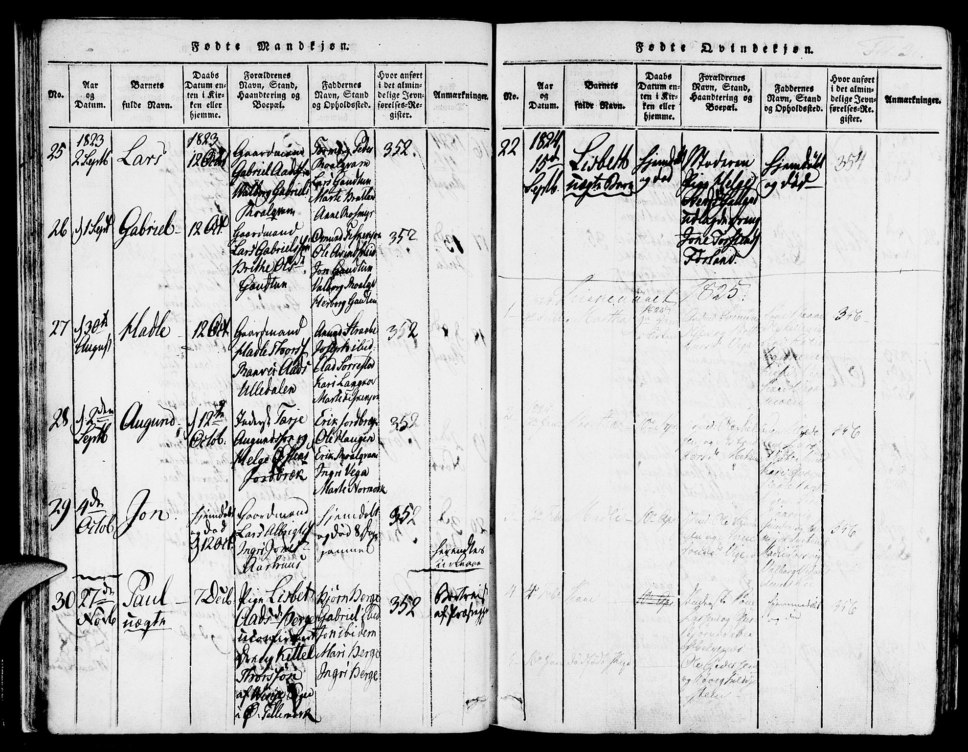 Suldal sokneprestkontor, SAST/A-101845/01/IV/L0006: Parish register (official) no. A 6, 1816-1836, p. 31