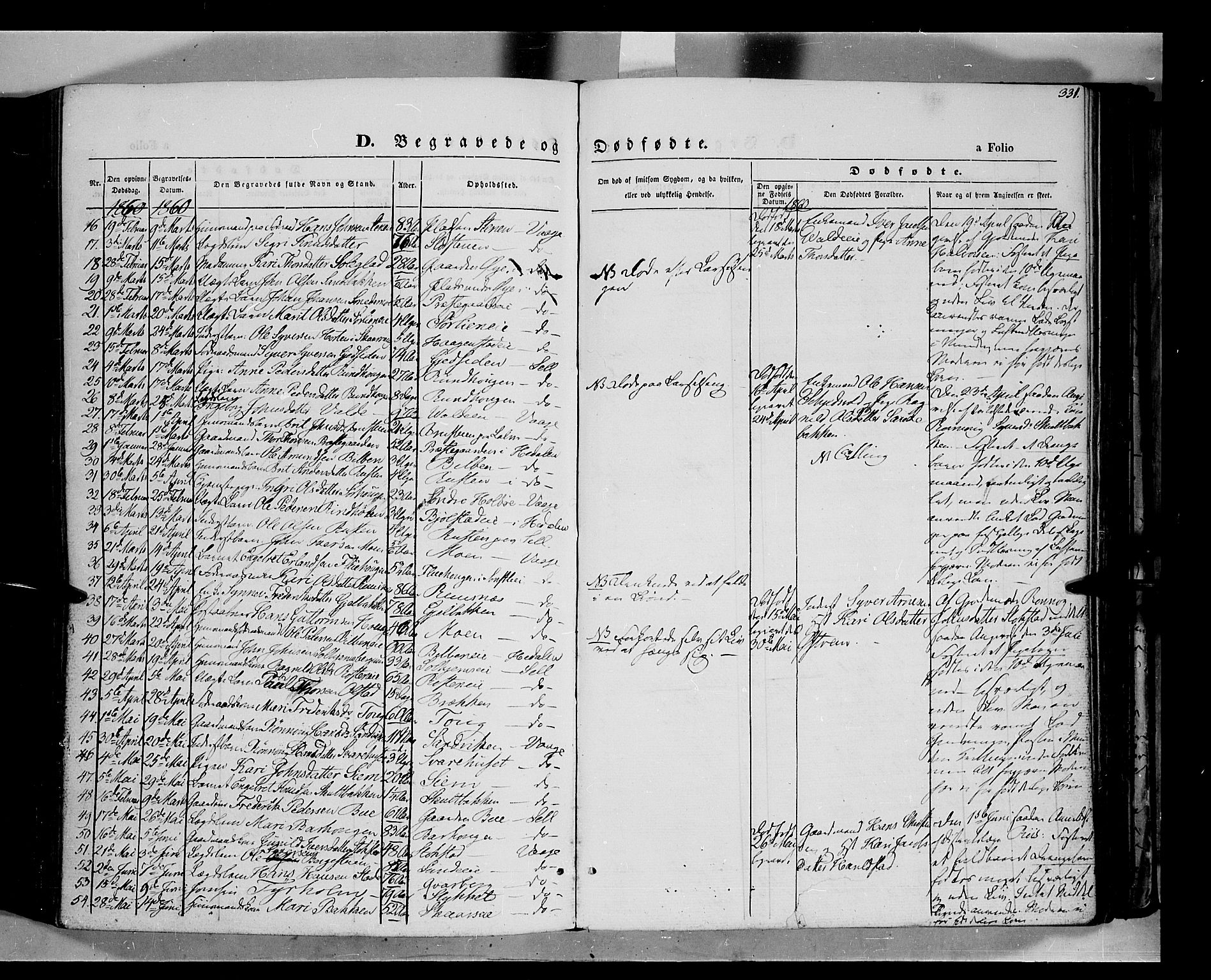 Vågå prestekontor, SAH/PREST-076/H/Ha/Haa/L0006: Parish register (official) no. 6 /1, 1856-1872, p. 331