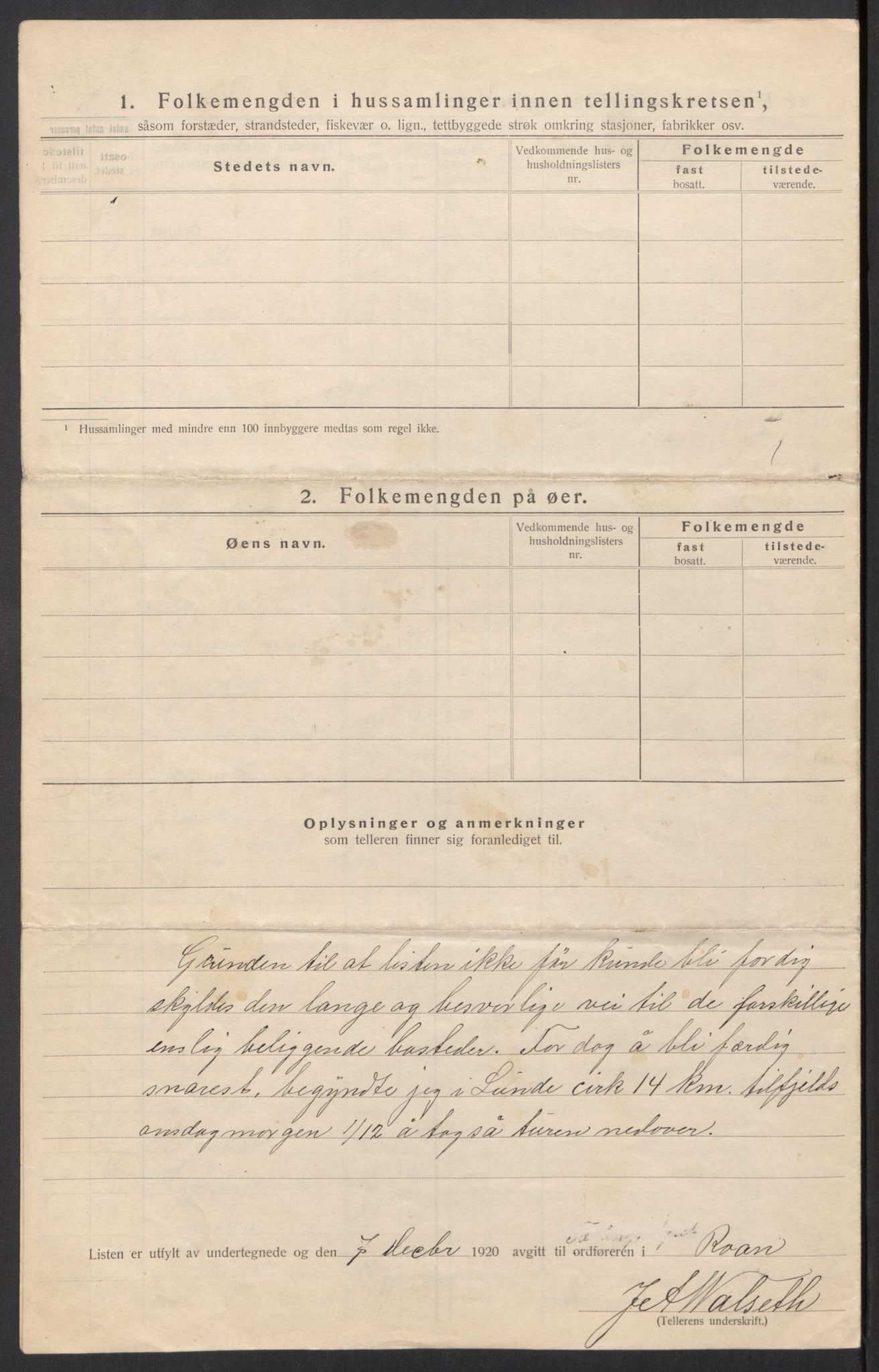 SAT, 1920 census for Roan, 1920, p. 12