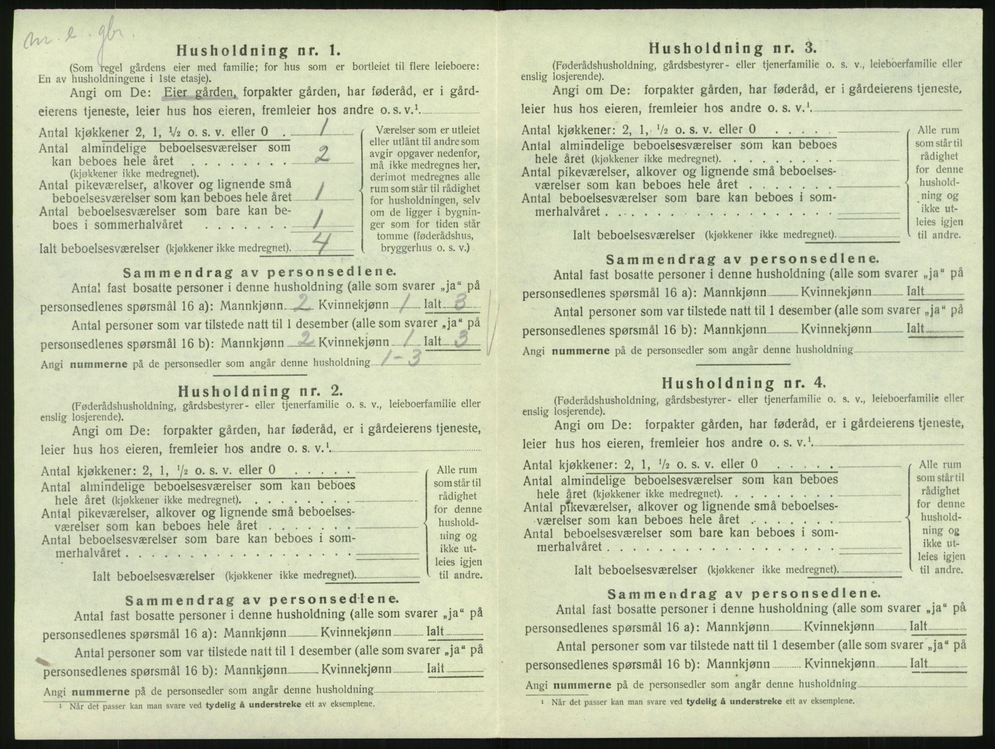 SAK, 1920 census for Kvinesdal, 1920, p. 1342