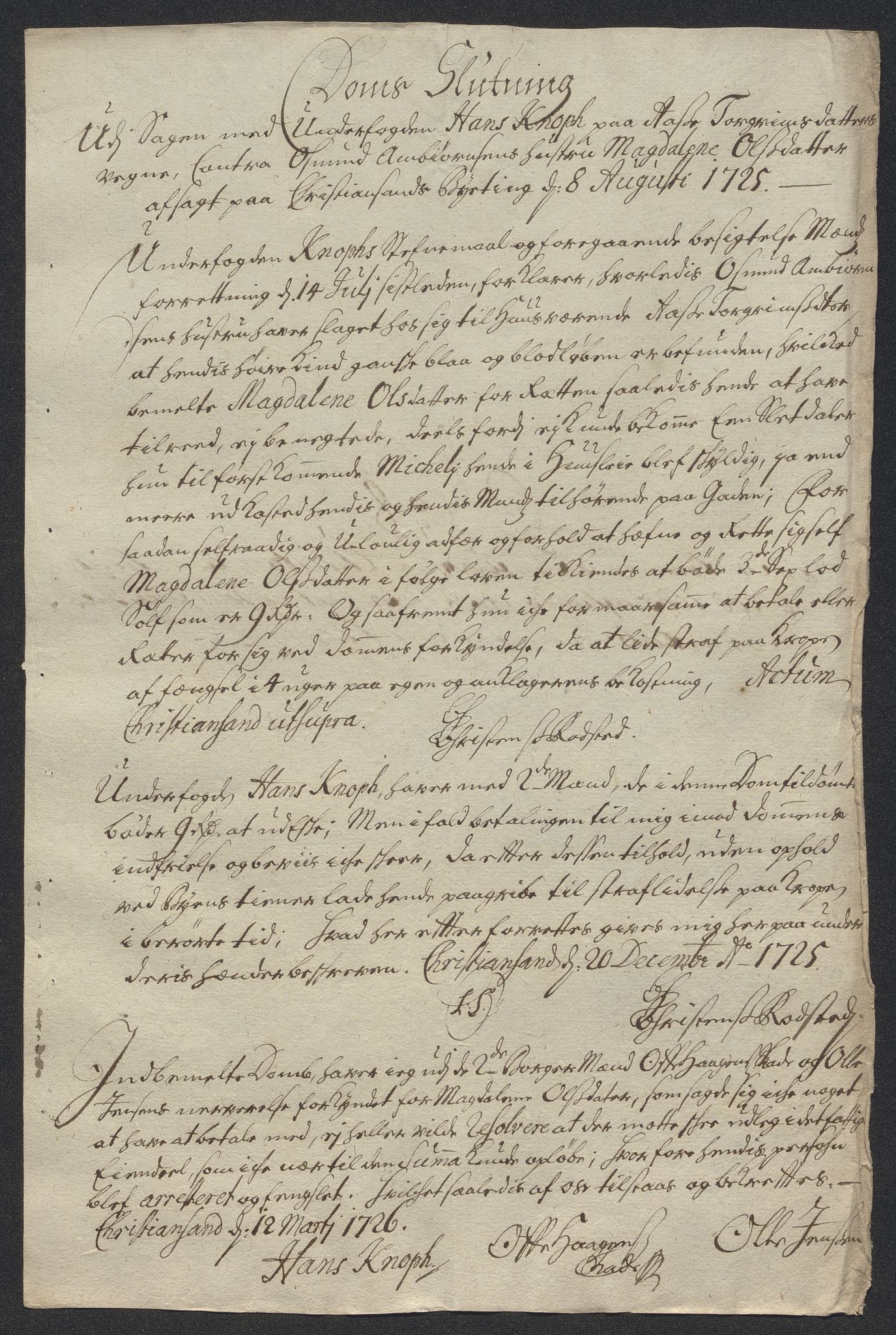 Rentekammeret inntil 1814, Reviderte regnskaper, Byregnskaper, RA/EA-4066/R/Rm/L0286: [M19] Sikt og sakefall, 1719-1727, p. 404