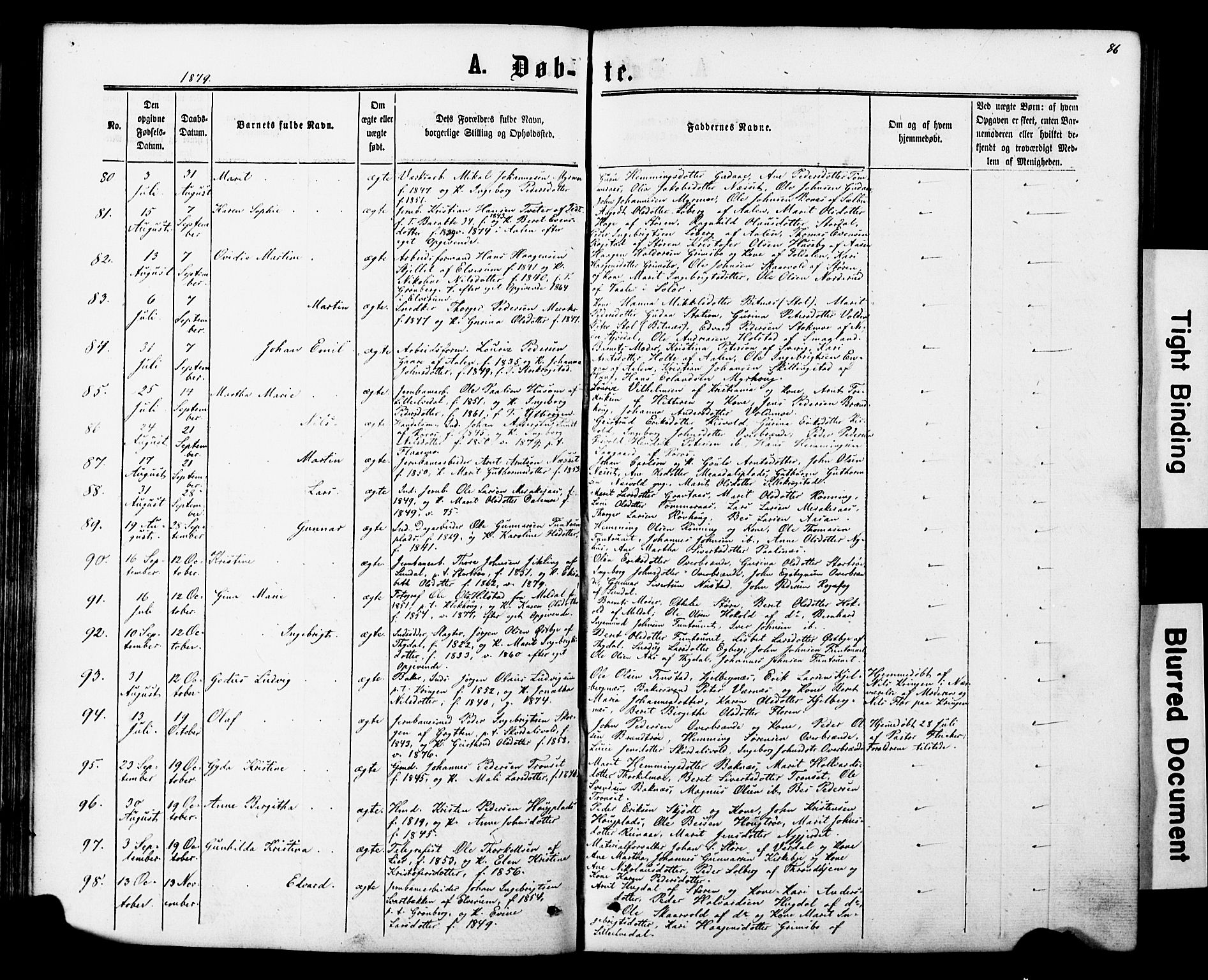 Ministerialprotokoller, klokkerbøker og fødselsregistre - Nord-Trøndelag, AV/SAT-A-1458/706/L0049: Parish register (copy) no. 706C01, 1864-1895, p. 86