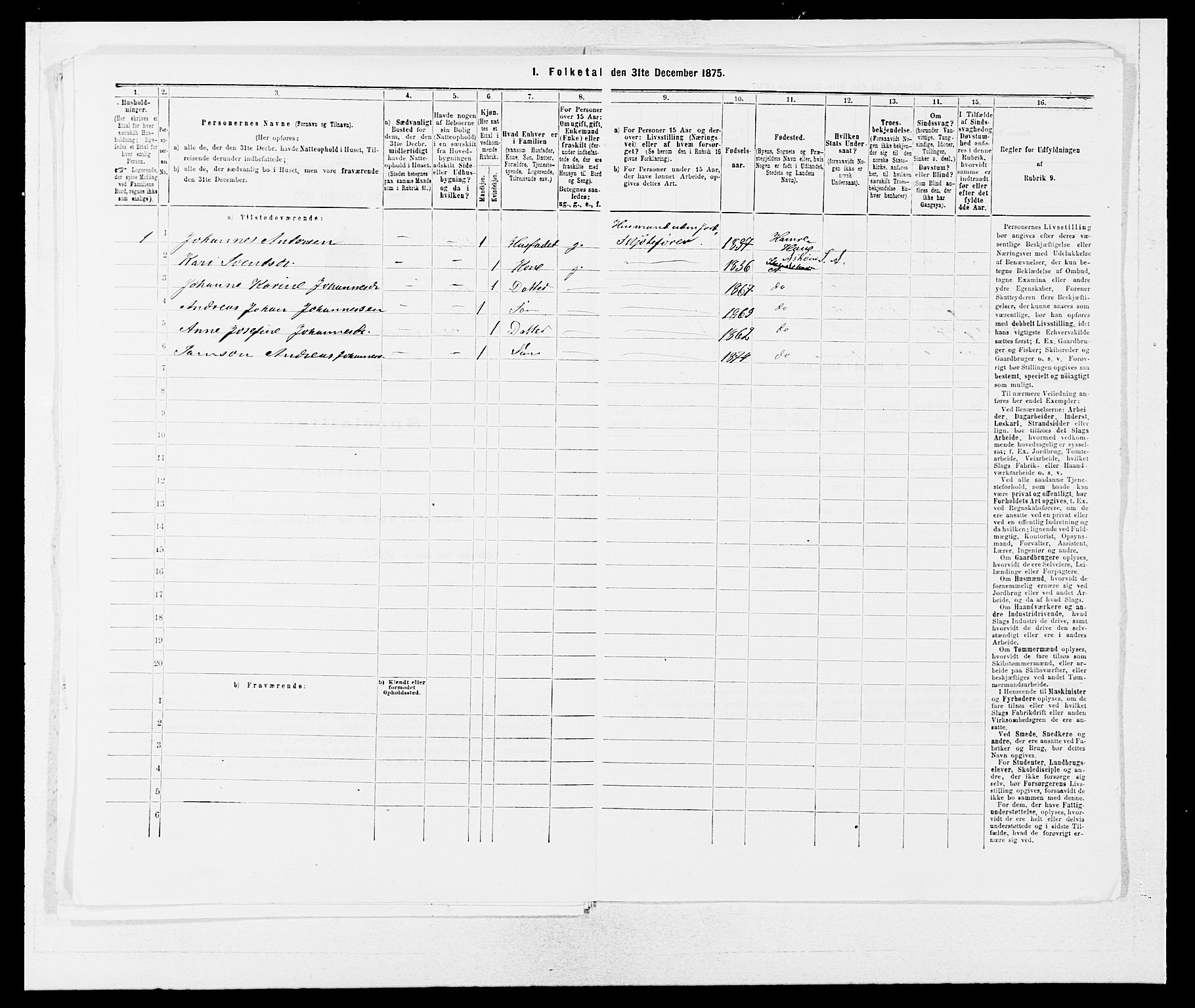 SAB, 1875 census for 1247P Askøy, 1875, p. 458