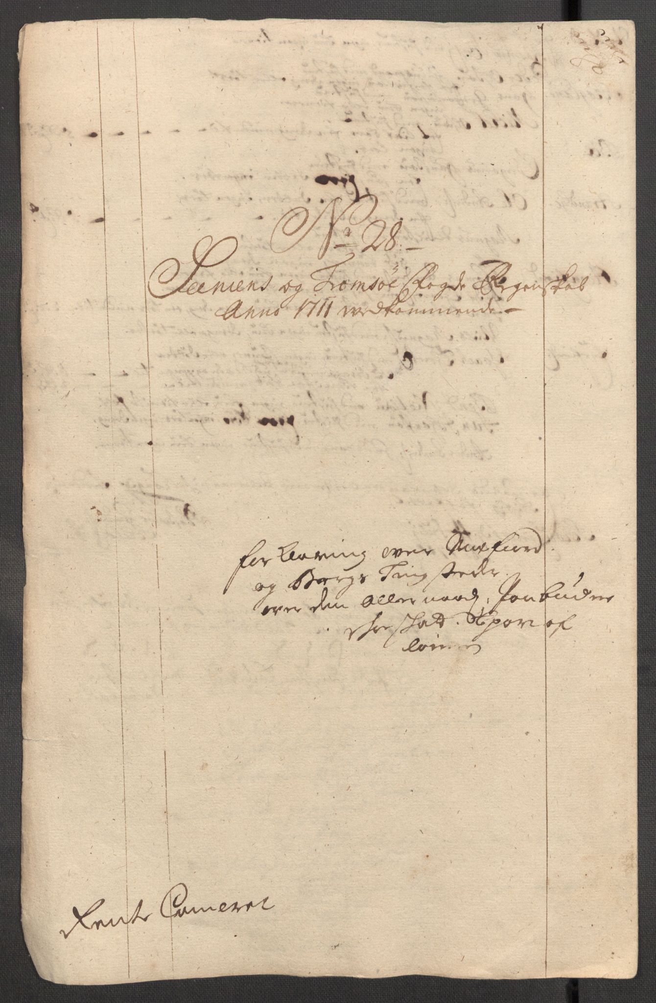 Rentekammeret inntil 1814, Reviderte regnskaper, Fogderegnskap, RA/EA-4092/R68/L4758: Fogderegnskap Senja og Troms, 1711-1712, p. 195