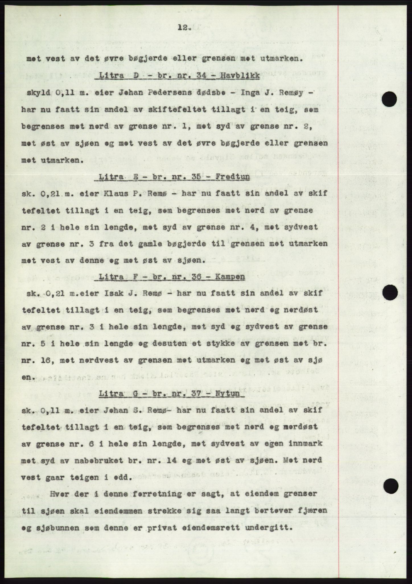 Søre Sunnmøre sorenskriveri, AV/SAT-A-4122/1/2/2C/L0062: Mortgage book no. 56, 1936-1937, Diary no: : 60/1937