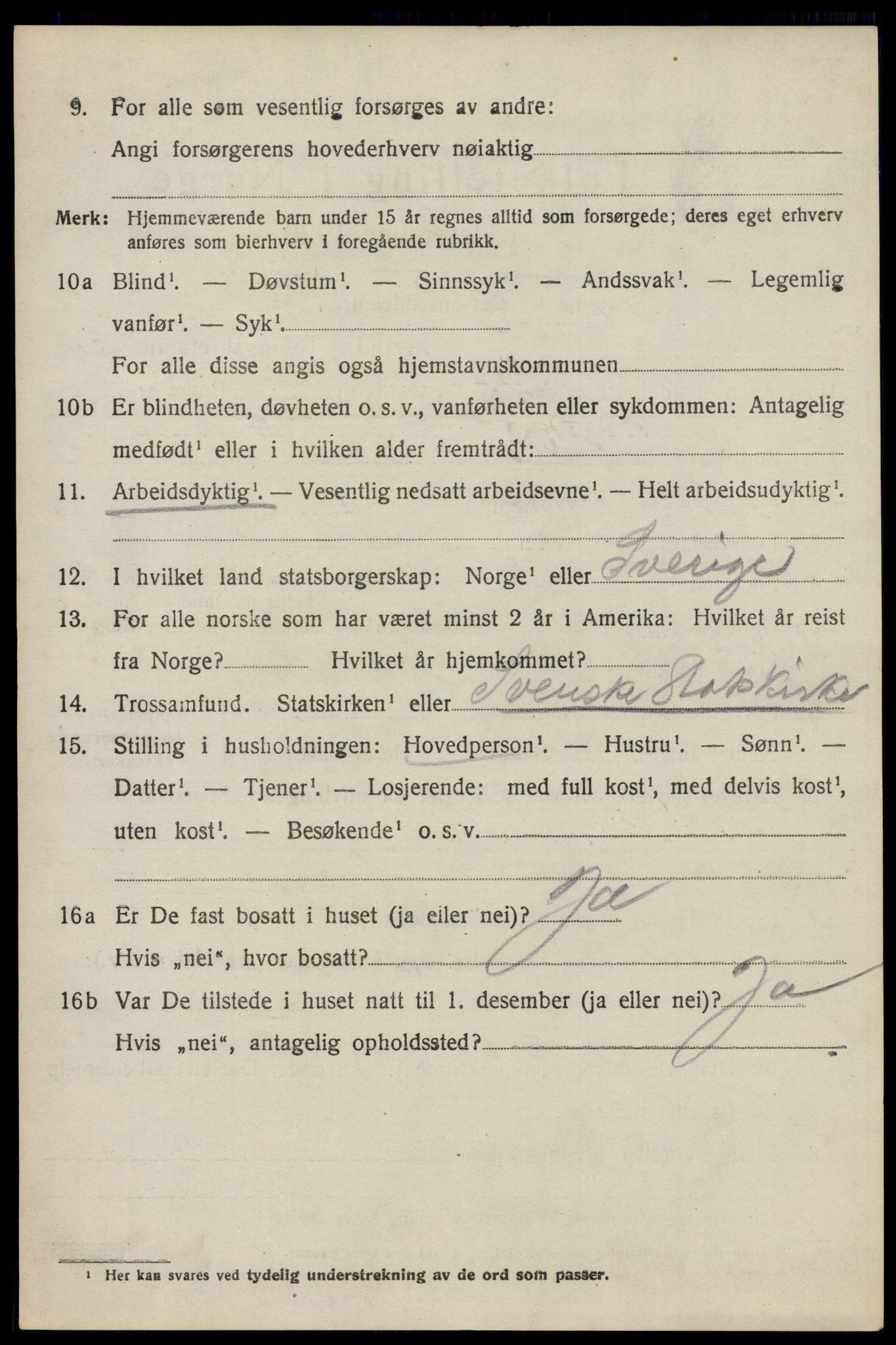 SAO, 1920 census for Fet, 1920, p. 3041