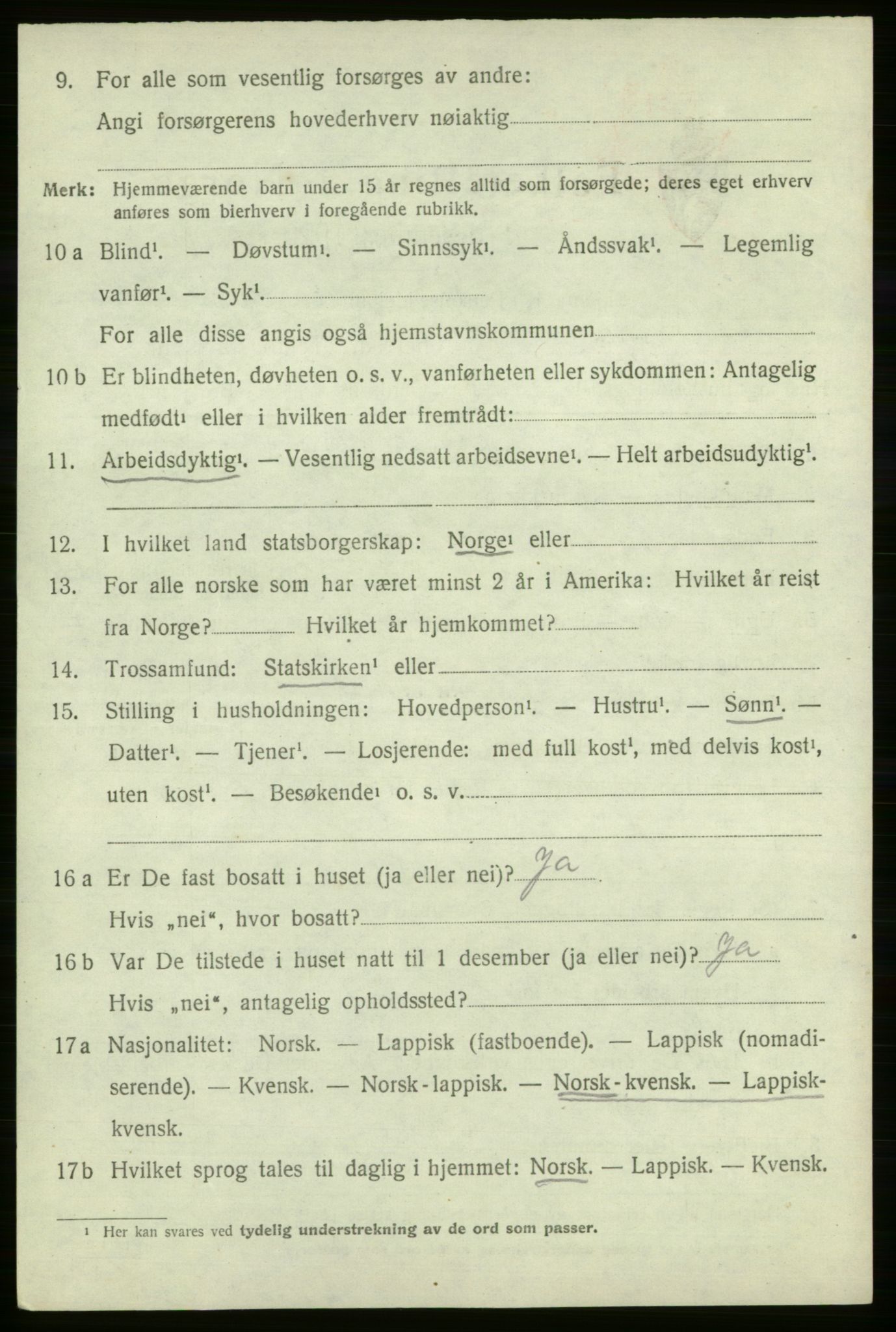 SATØ, 1920 census for Loppa, 1920, p. 1569