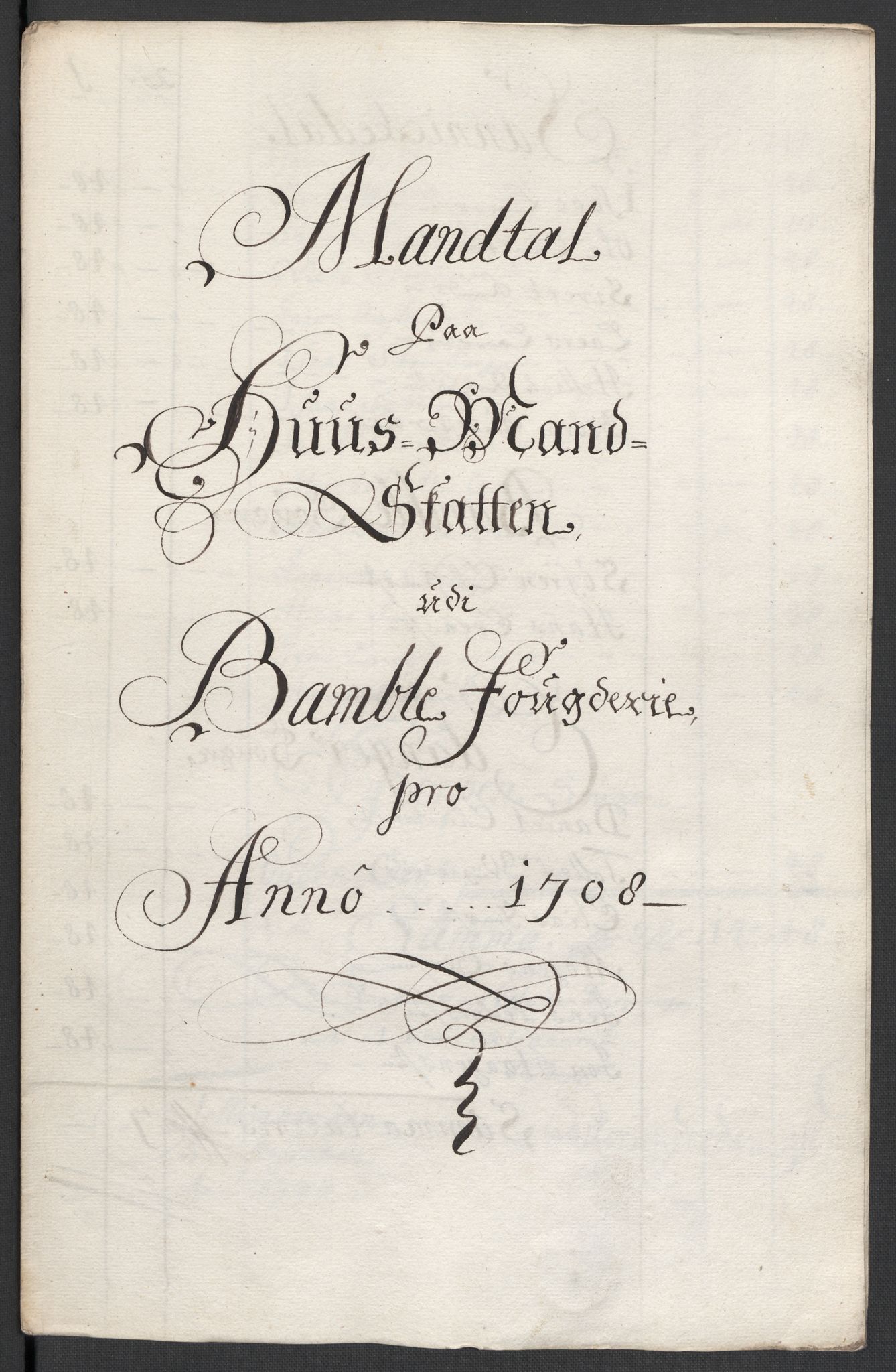 Rentekammeret inntil 1814, Reviderte regnskaper, Fogderegnskap, AV/RA-EA-4092/R36/L2118: Fogderegnskap Øvre og Nedre Telemark og Bamble, 1708-1709, p. 49