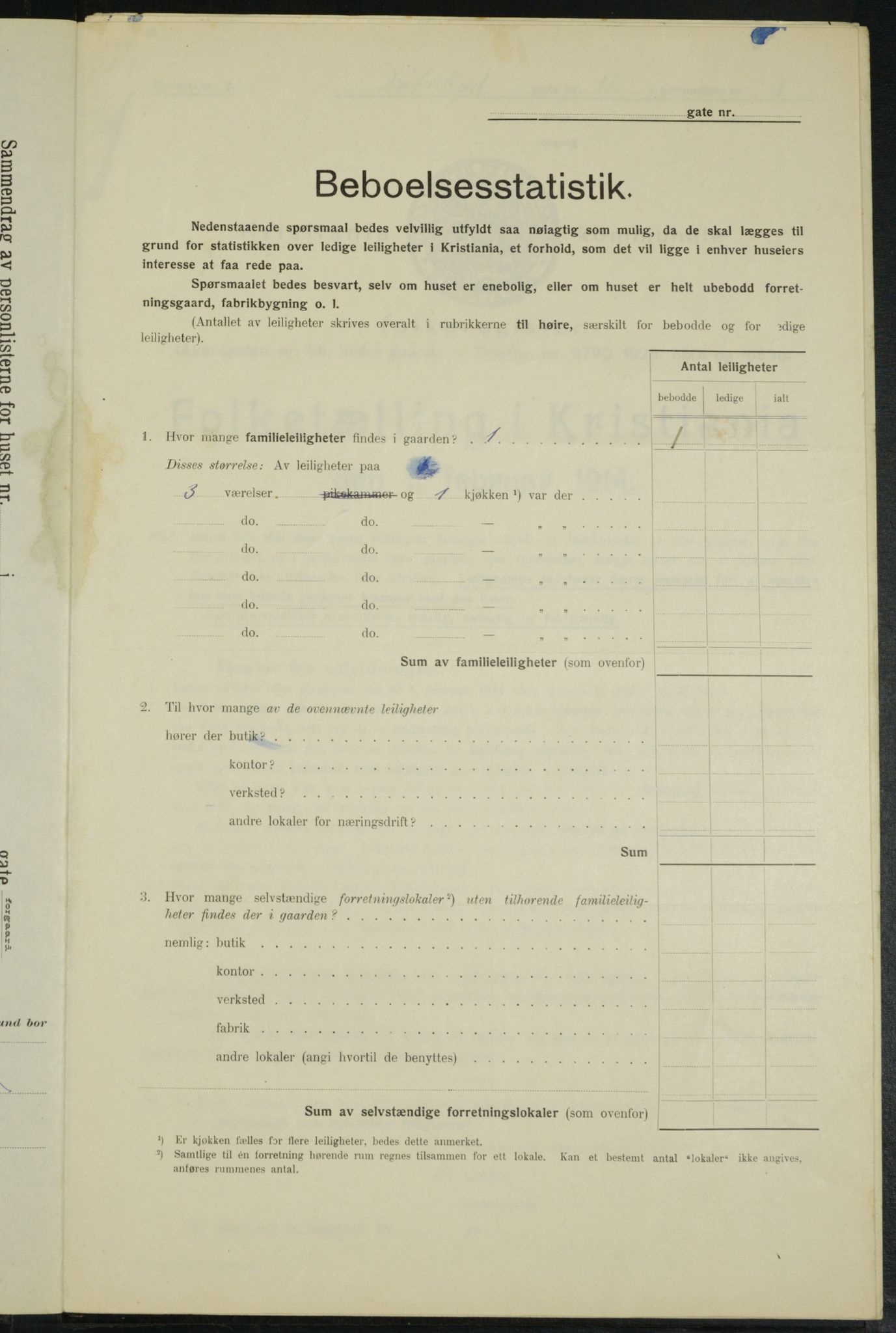 OBA, Municipal Census 1914 for Kristiania, 1914, p. 17615