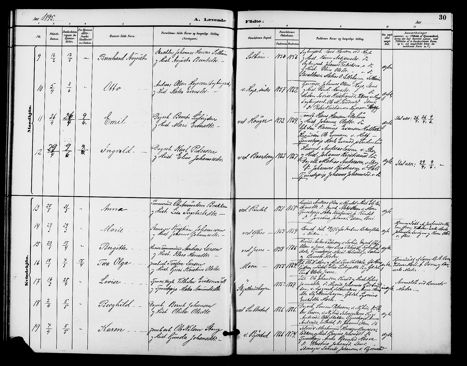 Fåberg prestekontor, AV/SAH-PREST-086/H/Ha/Hab/L0009: Parish register (copy) no. 9, 1891-1902, p. 30