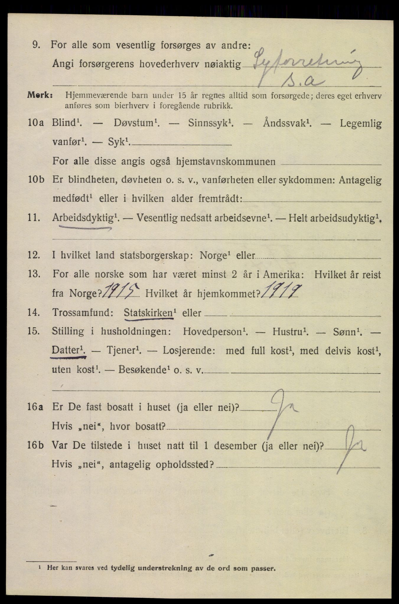 SAK, 1920 census for Mandal, 1920, p. 7298