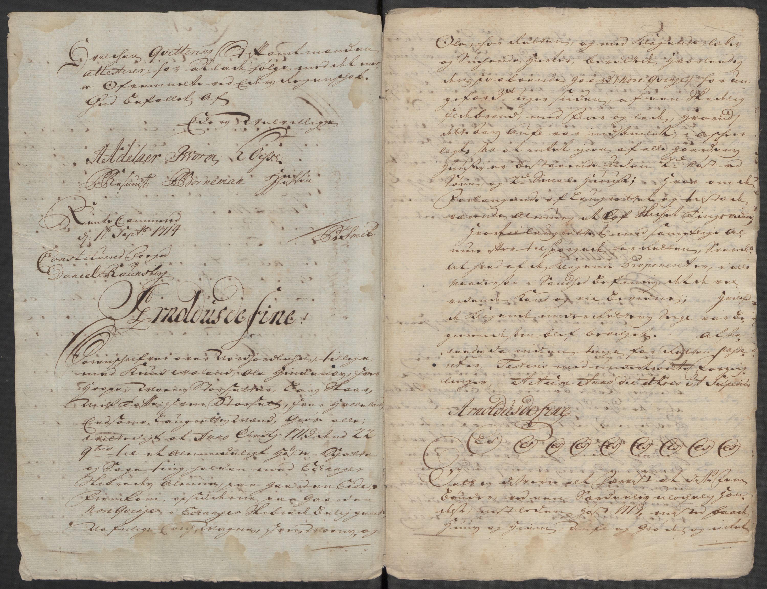 Rentekammeret inntil 1814, Reviderte regnskaper, Fogderegnskap, AV/RA-EA-4092/R51/L3198: Fogderegnskap Nordhordland og Voss, 1715, p. 287