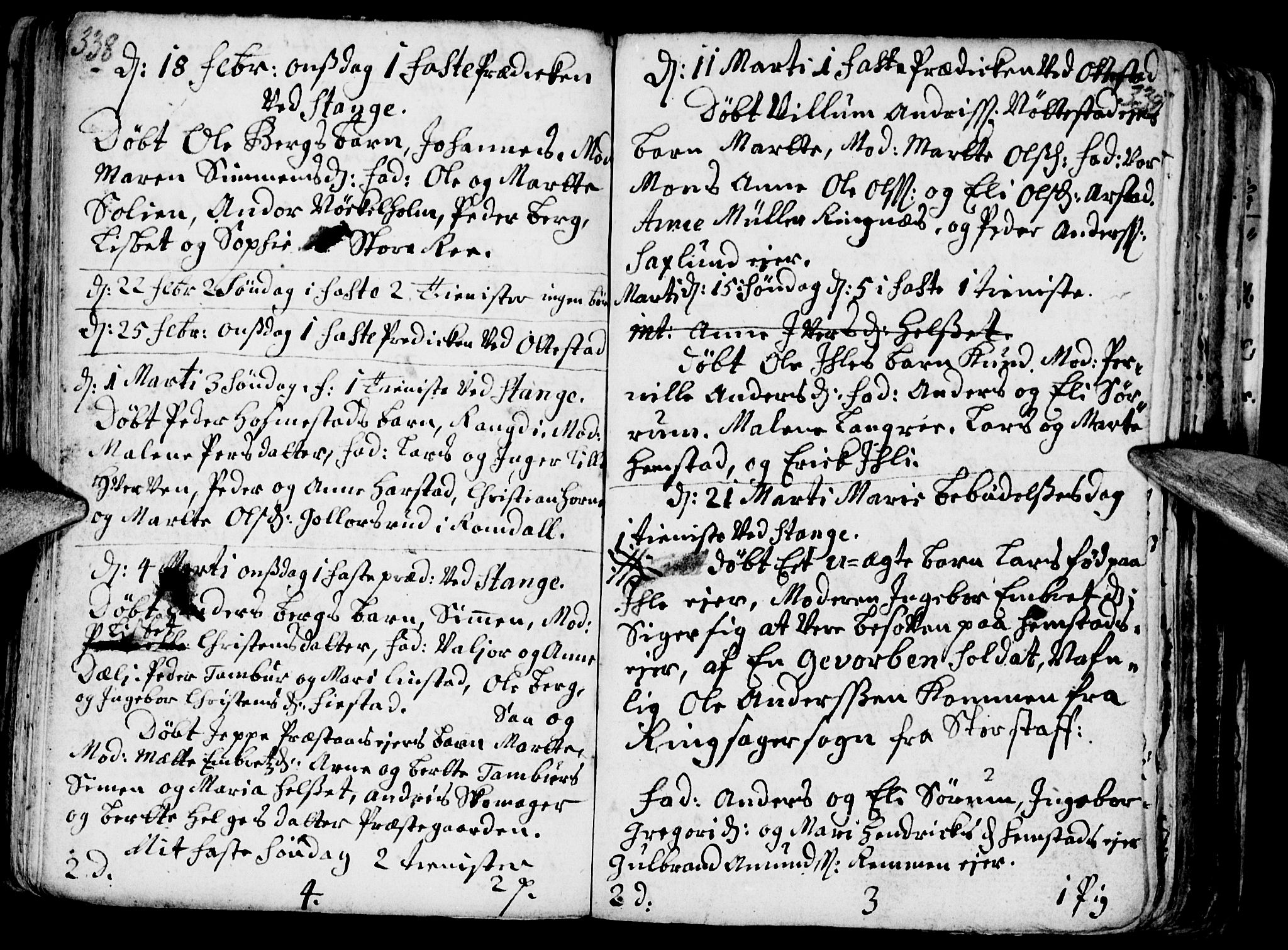 Stange prestekontor, AV/SAH-PREST-002/K/L0002: Parish register (official) no. 2, 1724-1740, p. 338-339