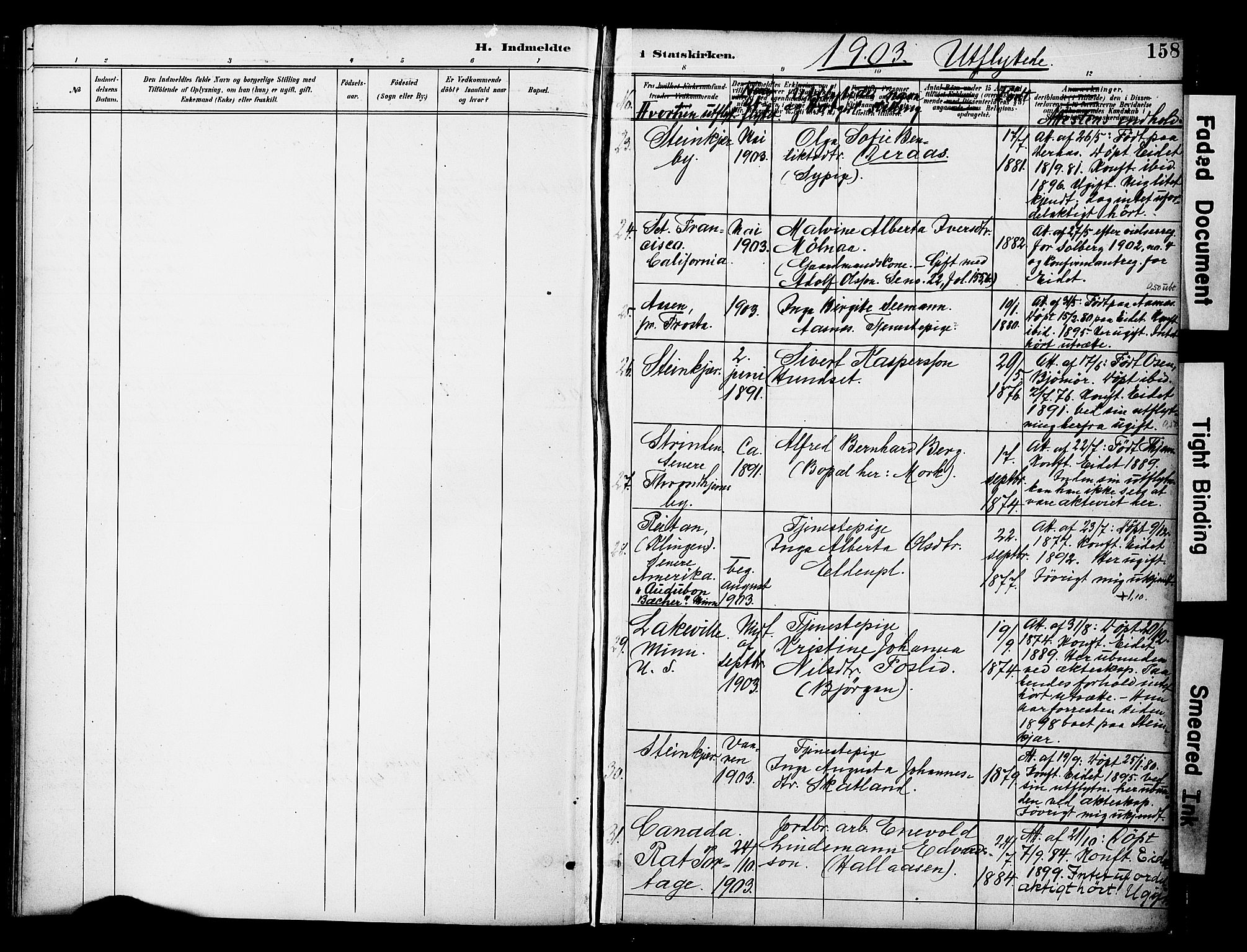 Ministerialprotokoller, klokkerbøker og fødselsregistre - Nord-Trøndelag, SAT/A-1458/742/L0409: Parish register (official) no. 742A02, 1891-1905, p. 158