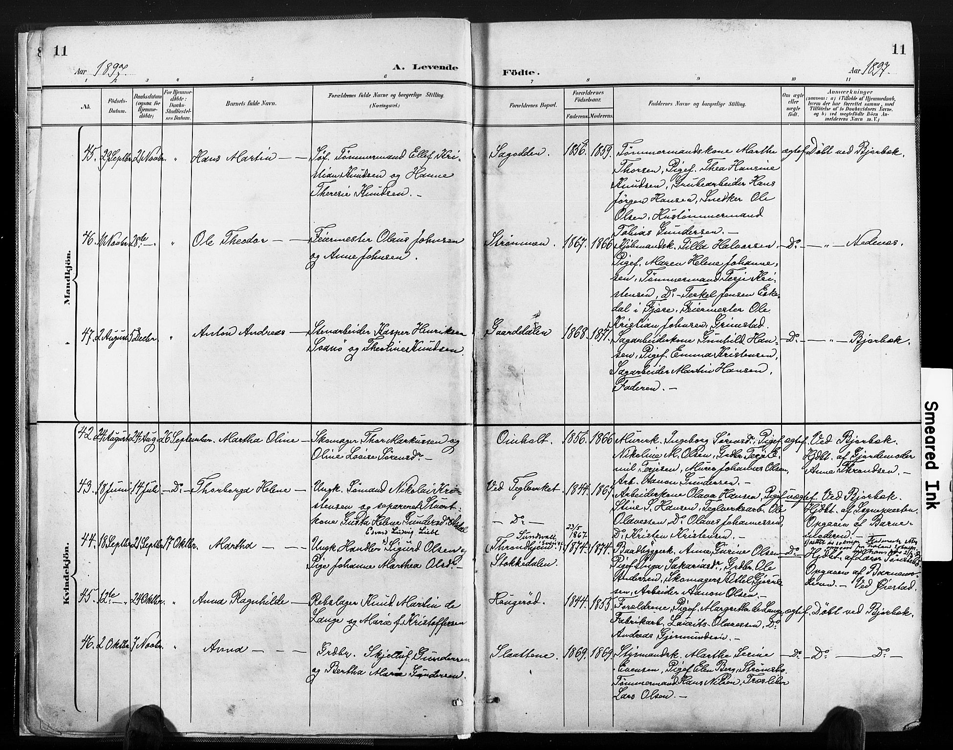 Øyestad sokneprestkontor, AV/SAK-1111-0049/F/Fa/L0018: Parish register (official) no. A 18, 1897-1907, p. 11