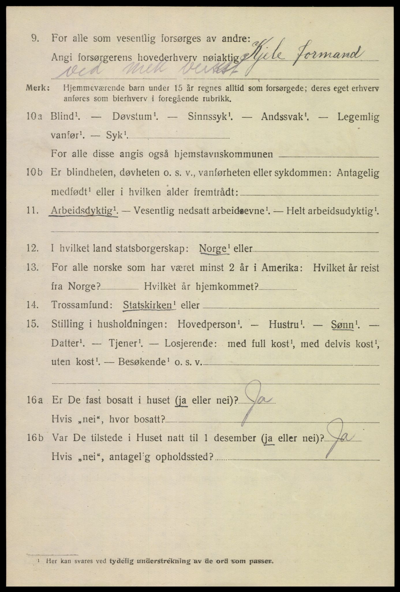 SAK, 1920 census for Kristiansand, 1920, p. 44008