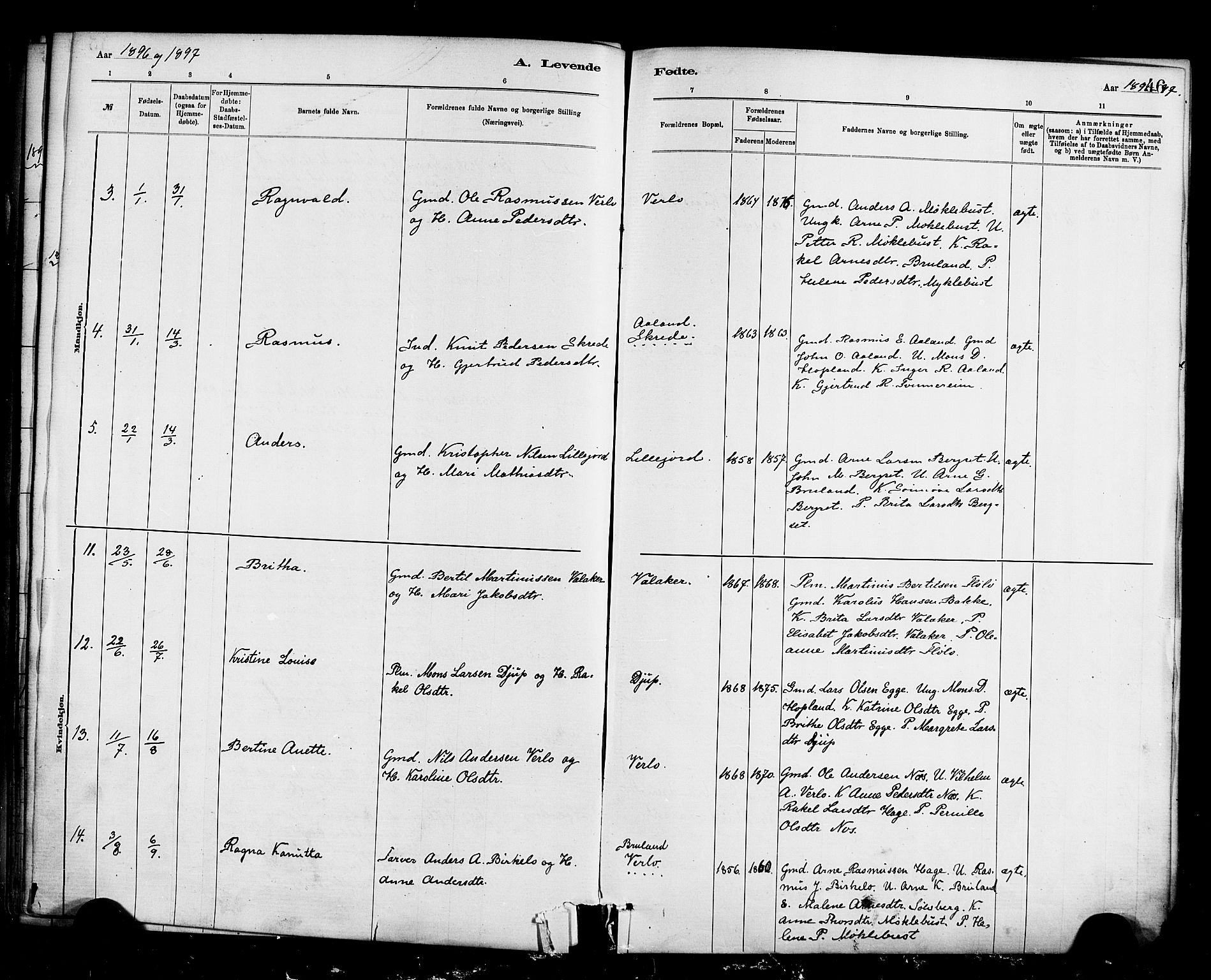 Innvik sokneprestembete, AV/SAB-A-80501: Parish register (official) no. D 1, 1879-1900, p. 46