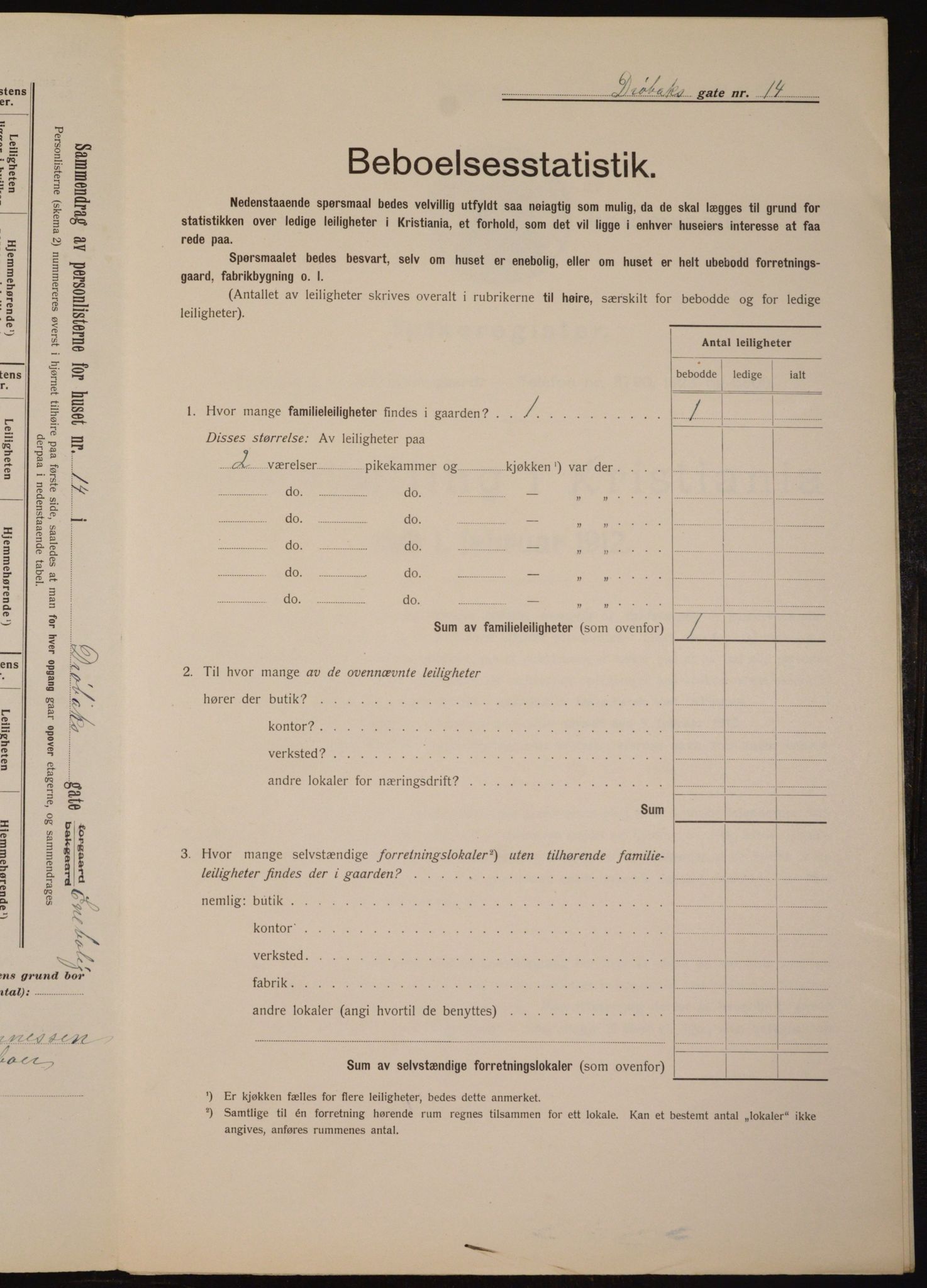 OBA, Municipal Census 1912 for Kristiania, 1912, p. 17352