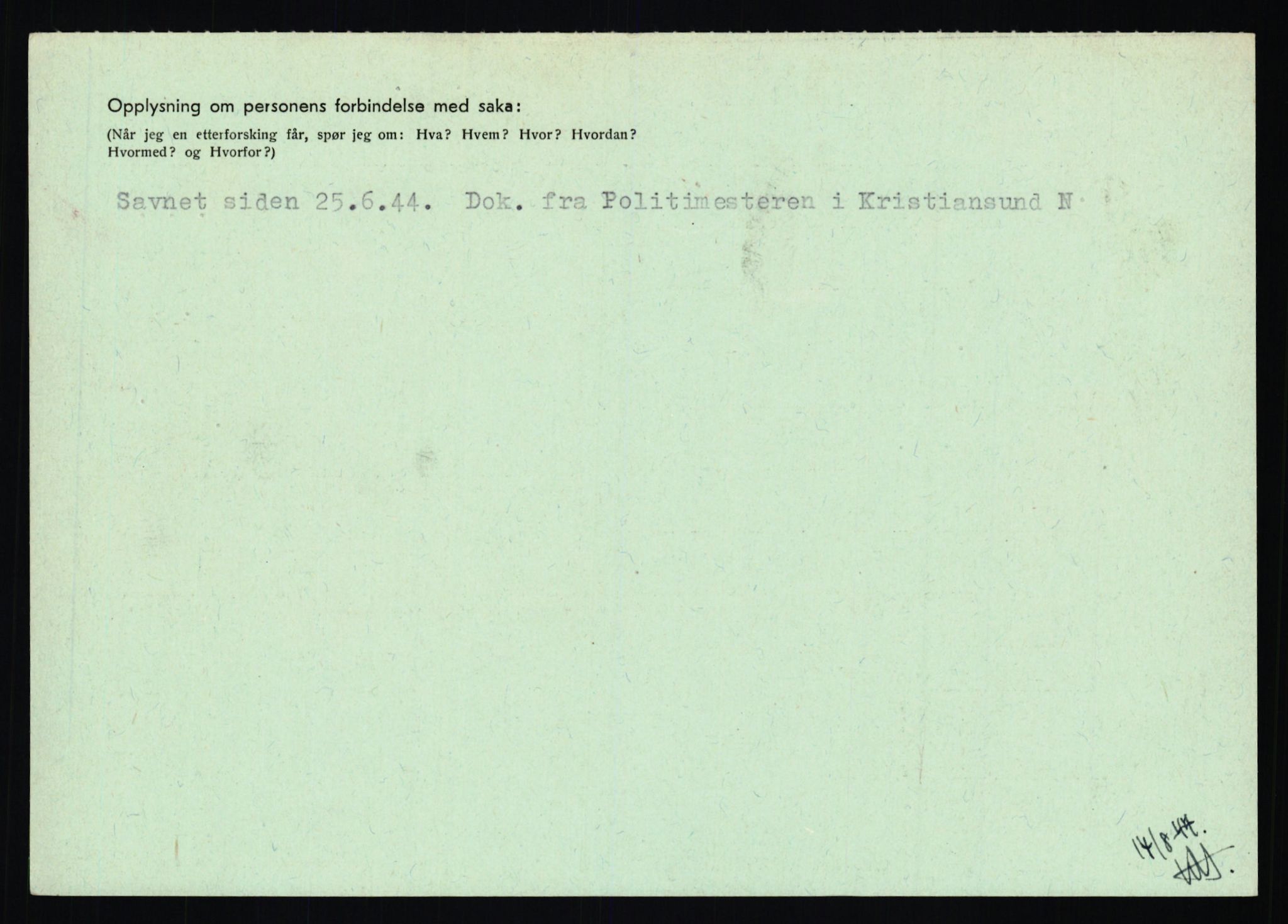 Statspolitiet - Hovedkontoret / Osloavdelingen, AV/RA-S-1329/C/Ca/L0008: Johan(nes)sen - Knoph, 1943-1945, p. 2960