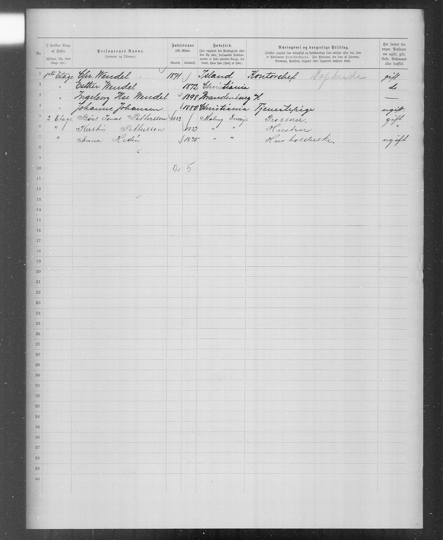 OBA, Municipal Census 1899 for Kristiania, 1899, p. 4346