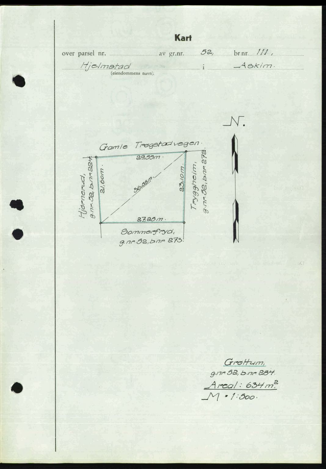 Rakkestad sorenskriveri, AV/SAO-A-10686/G/Gb/Gba/Gbab/L0012a: Mortgage book no. A12 I, 1945-1946, Diary no: : 444/1946