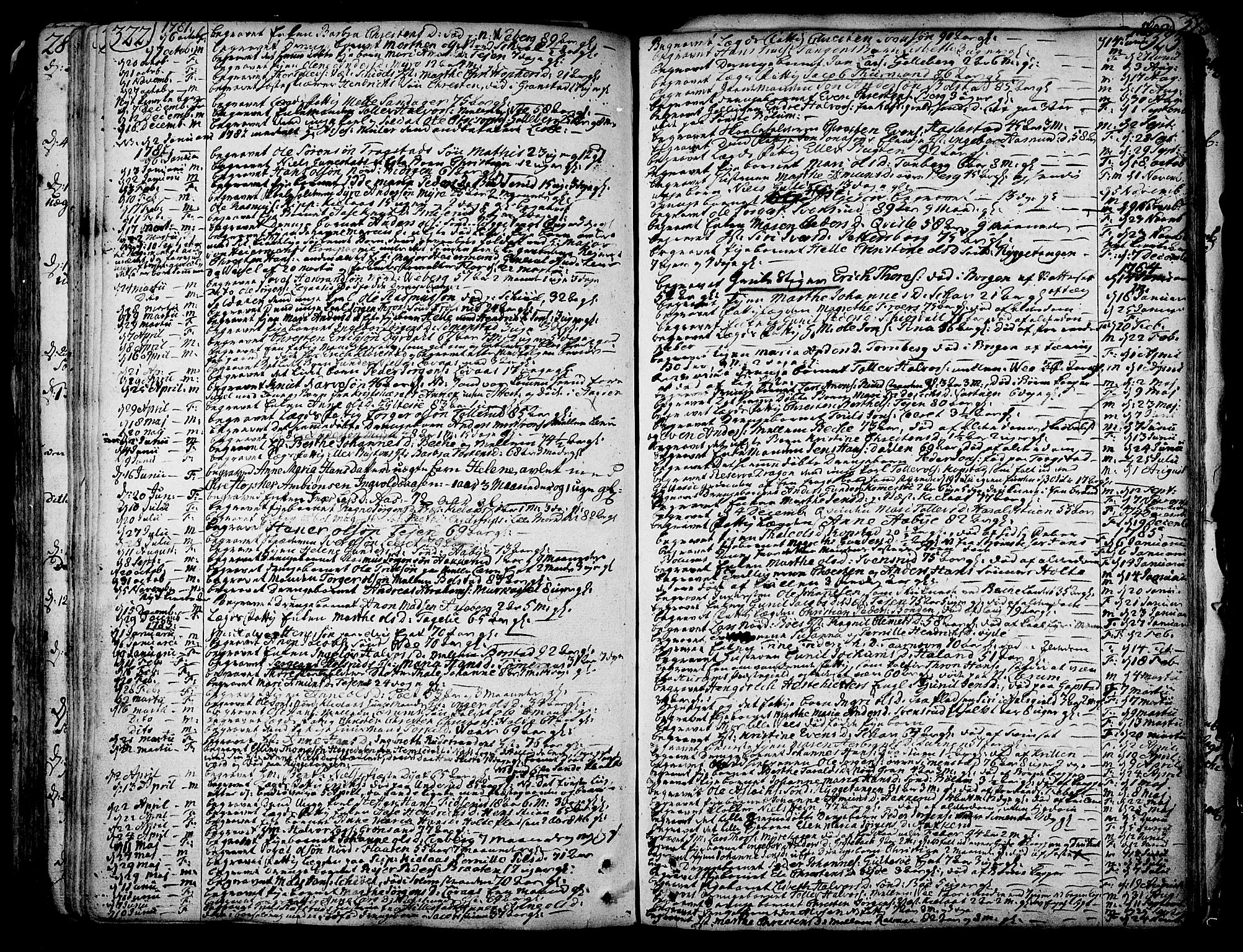 Sande Kirkebøker, AV/SAKO-A-53/F/Fa/L0001: Parish register (official) no. 1, 1753-1803, p. 322-323