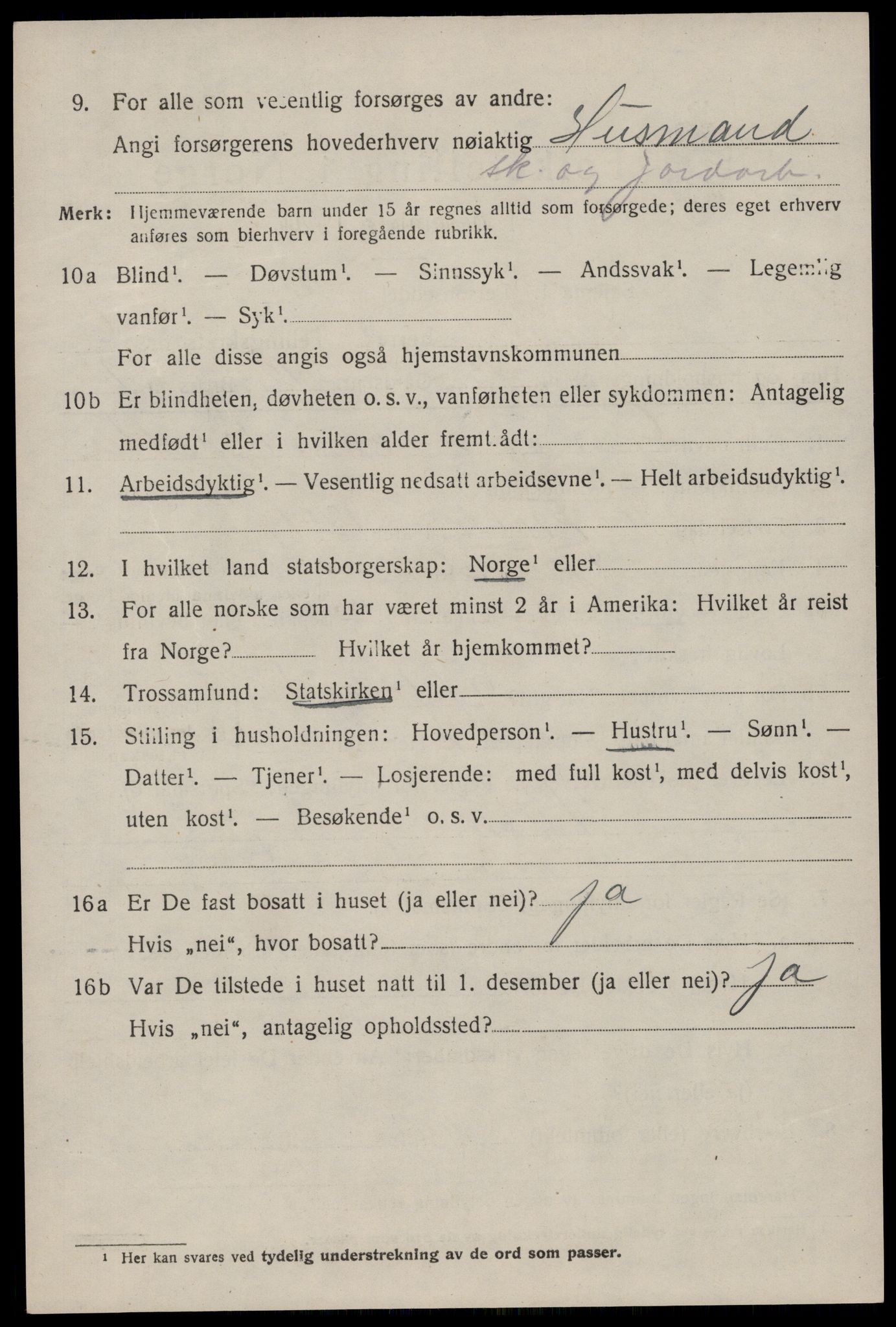 SAKO, 1920 census for Fyresdal, 1920, p. 2670