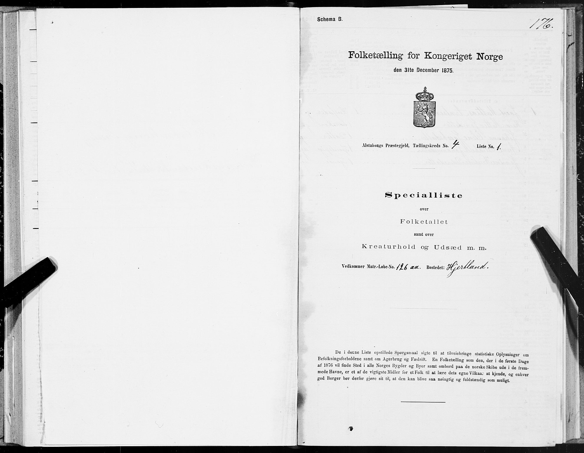 SAT, 1875 census for 1820P Alstahaug, 1875, p. 3176