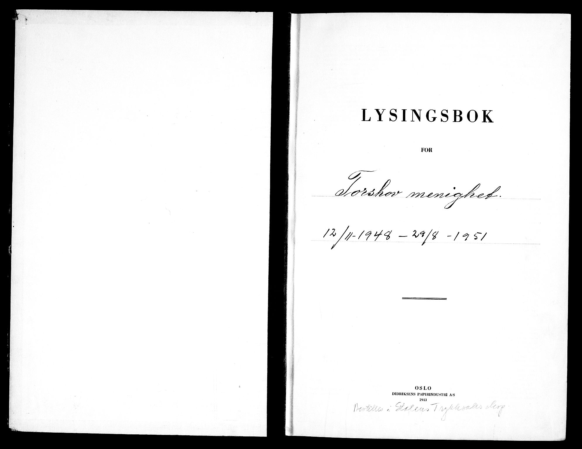 Torshov prestekontor Kirkebøker, SAO/A-10238a/H/Ha/L0004: Banns register no. 4, 1948-1951
