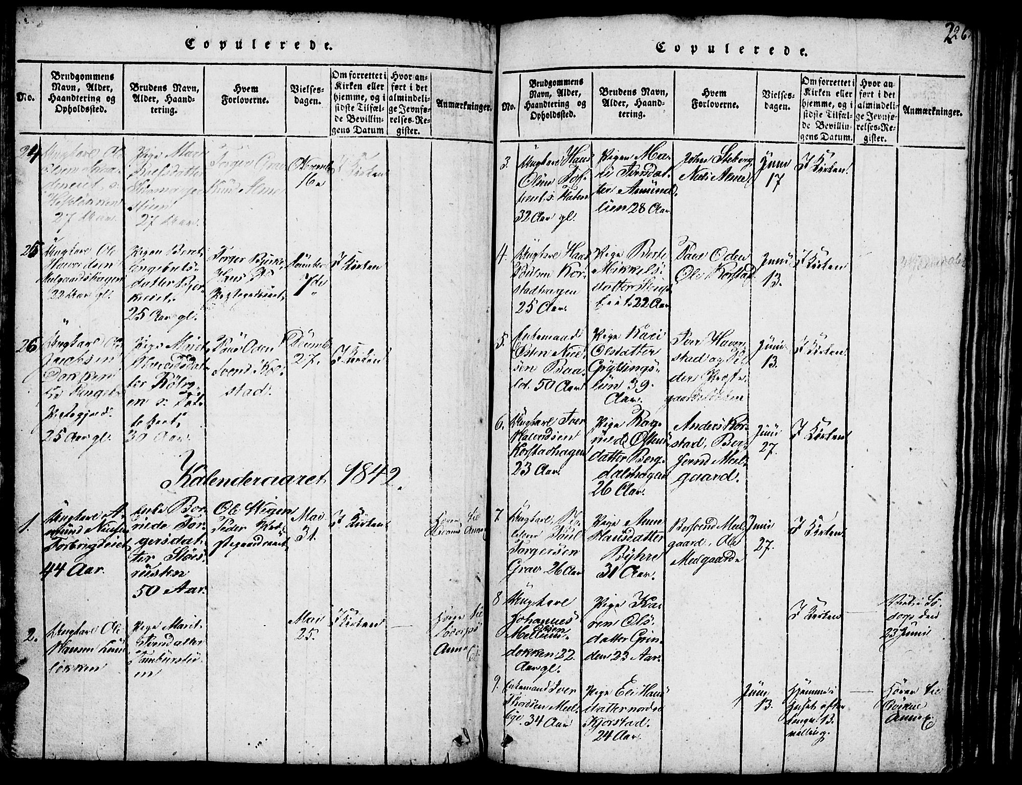 Fron prestekontor, SAH/PREST-078/H/Ha/Hab/L0001: Parish register (copy) no. 1, 1816-1843, p. 226