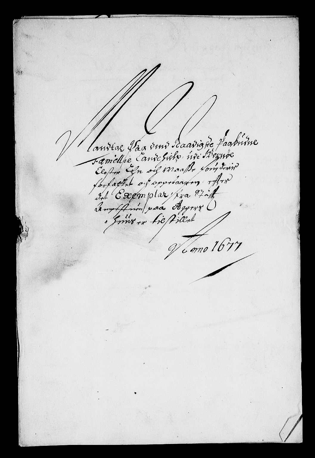 Rentekammeret inntil 1814, Reviderte regnskaper, Stiftamtstueregnskaper, Landkommissariatet på Akershus og Akershus stiftamt, AV/RA-EA-5869/R/Rb/L0135: Akershus stiftamt, 1677