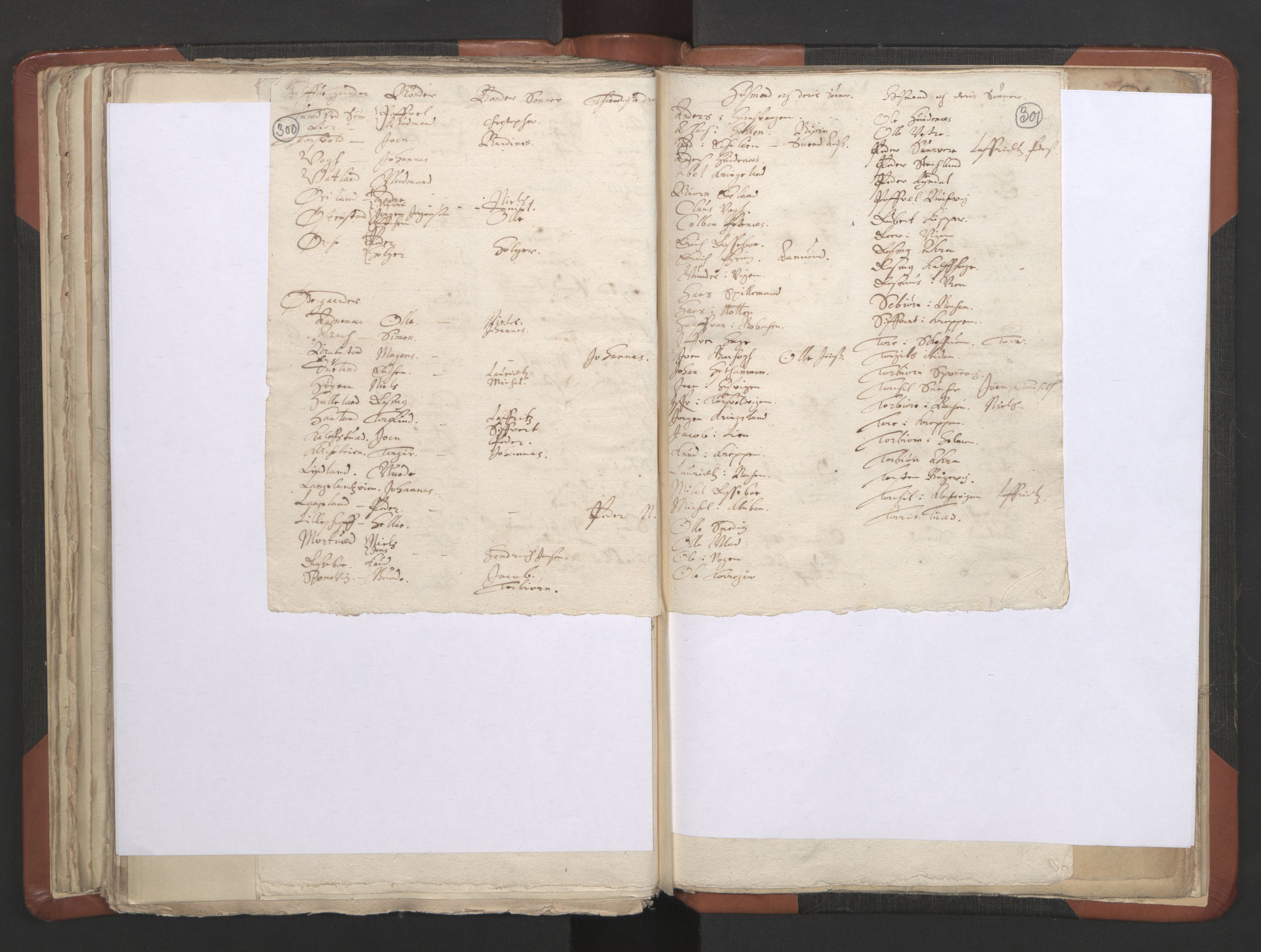 RA, Vicar's Census 1664-1666, no. 19: Ryfylke deanery, 1664-1666, p. 300-301