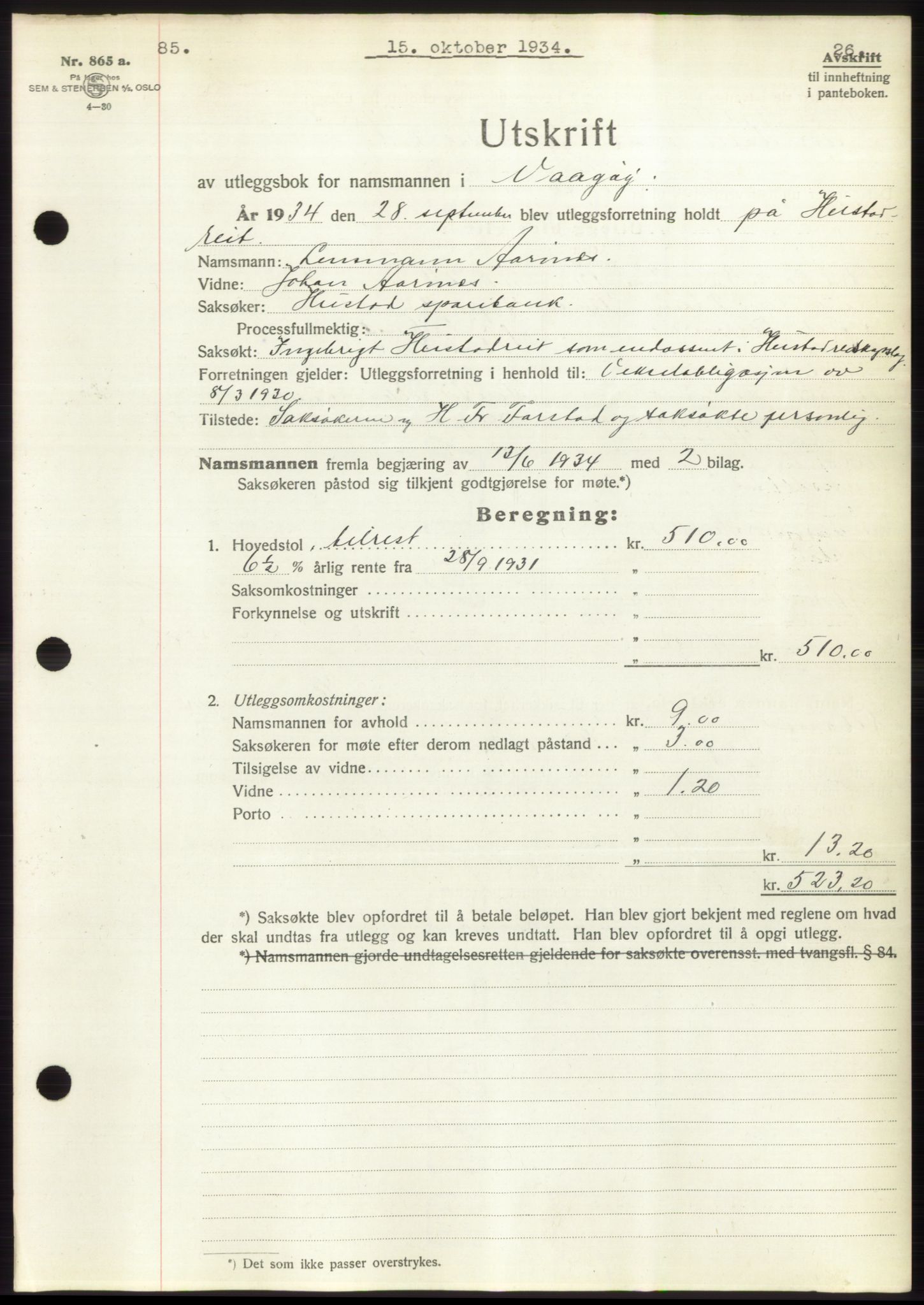 Romsdal sorenskriveri, AV/SAT-A-4149/1/2/2C/L0066: Mortgage book no. 60, 1934-1935, Deed date: 15.10.1934