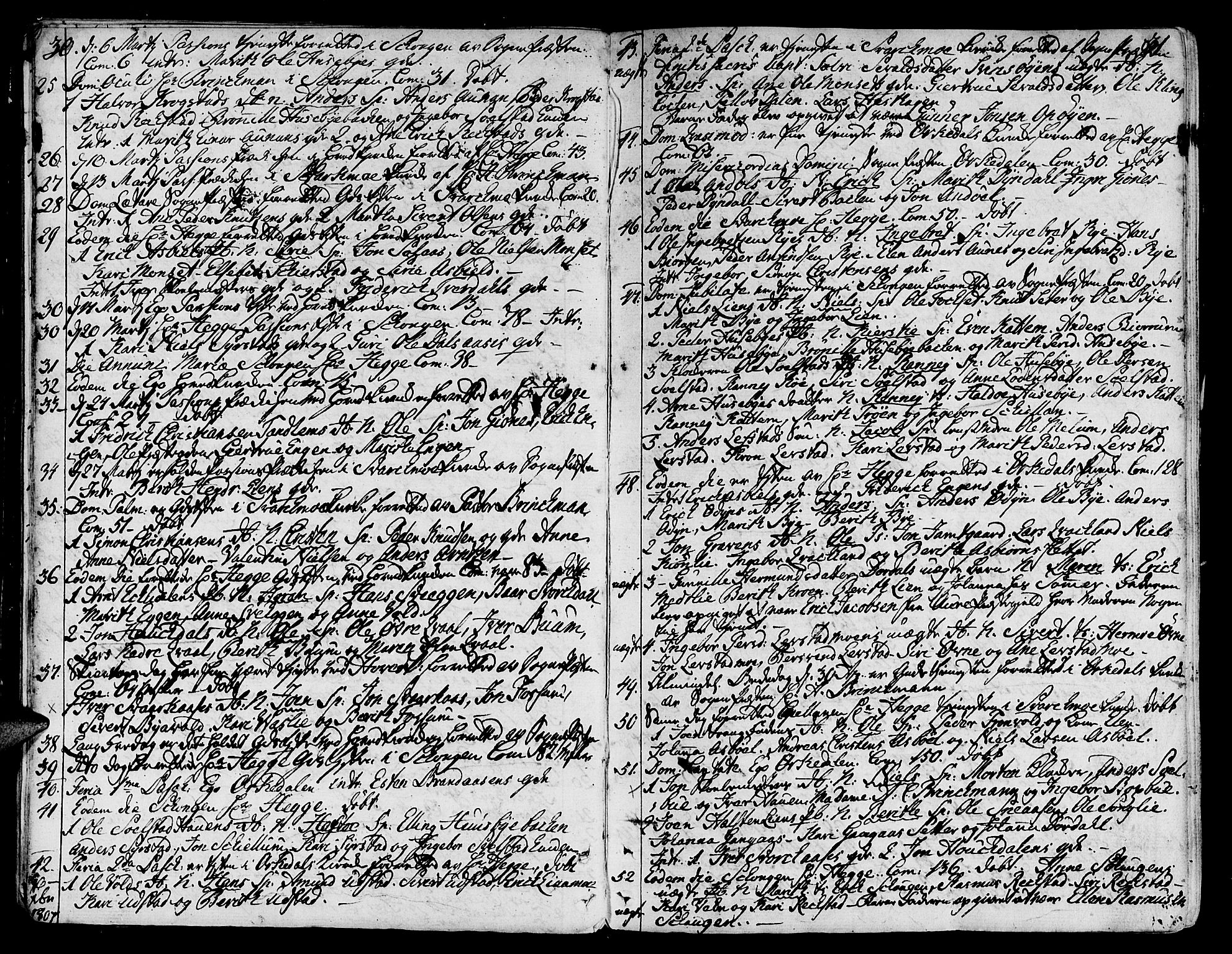 Ministerialprotokoller, klokkerbøker og fødselsregistre - Sør-Trøndelag, SAT/A-1456/668/L0802: Parish register (official) no. 668A02, 1776-1799, p. 30-31