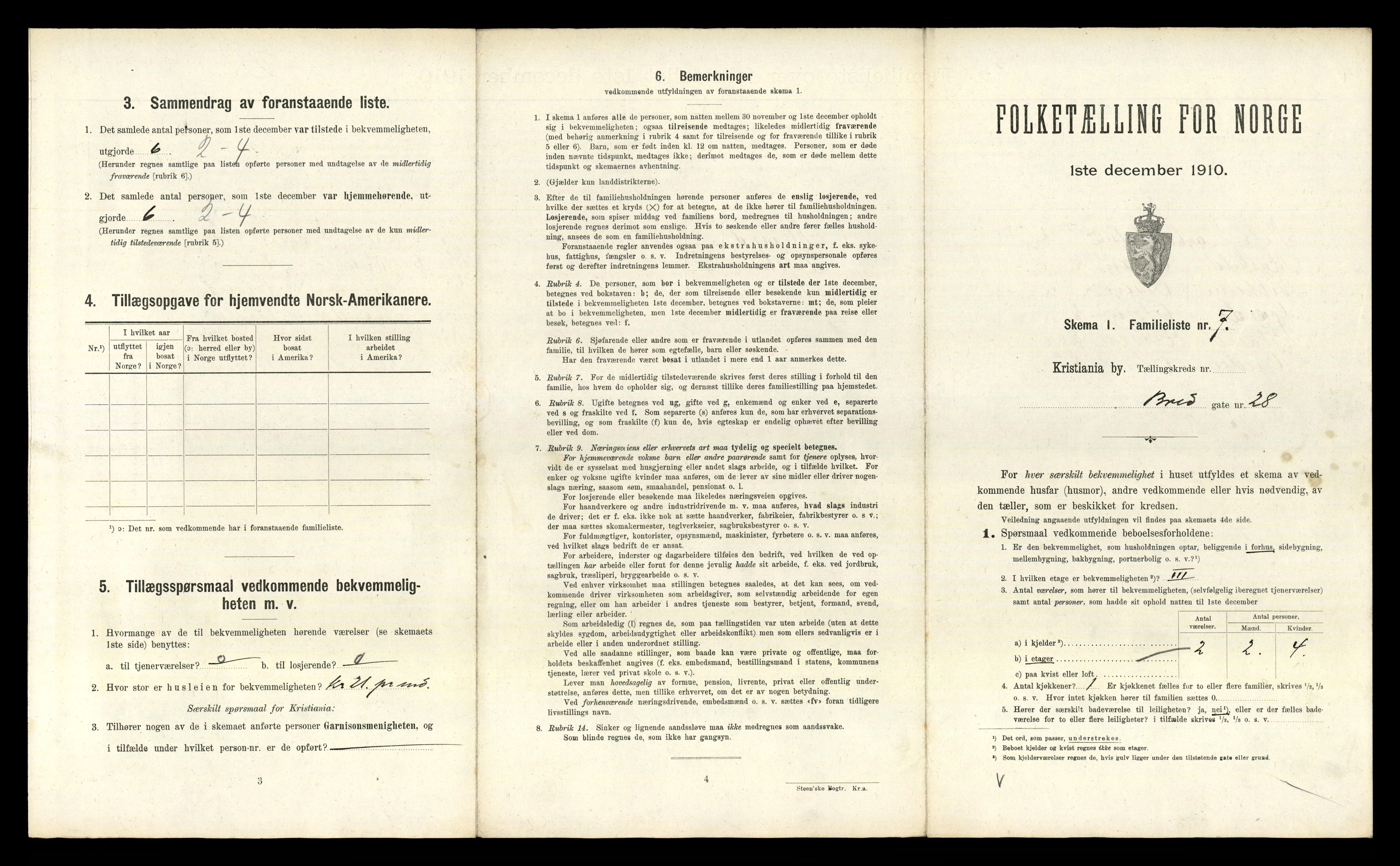 RA, 1910 census for Kristiania, 1910, p. 9433