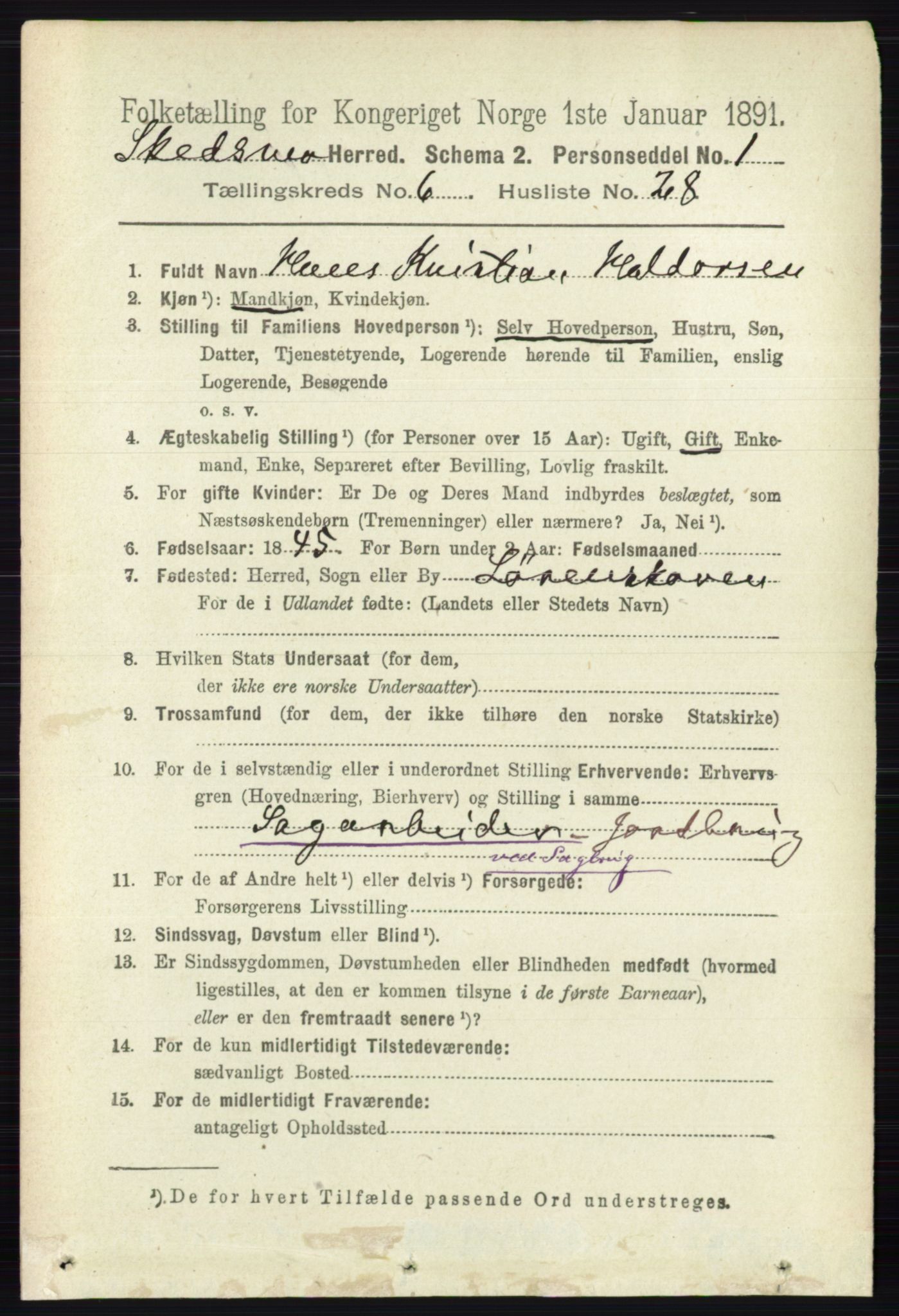 RA, 1891 census for 0231 Skedsmo, 1891, p. 2930