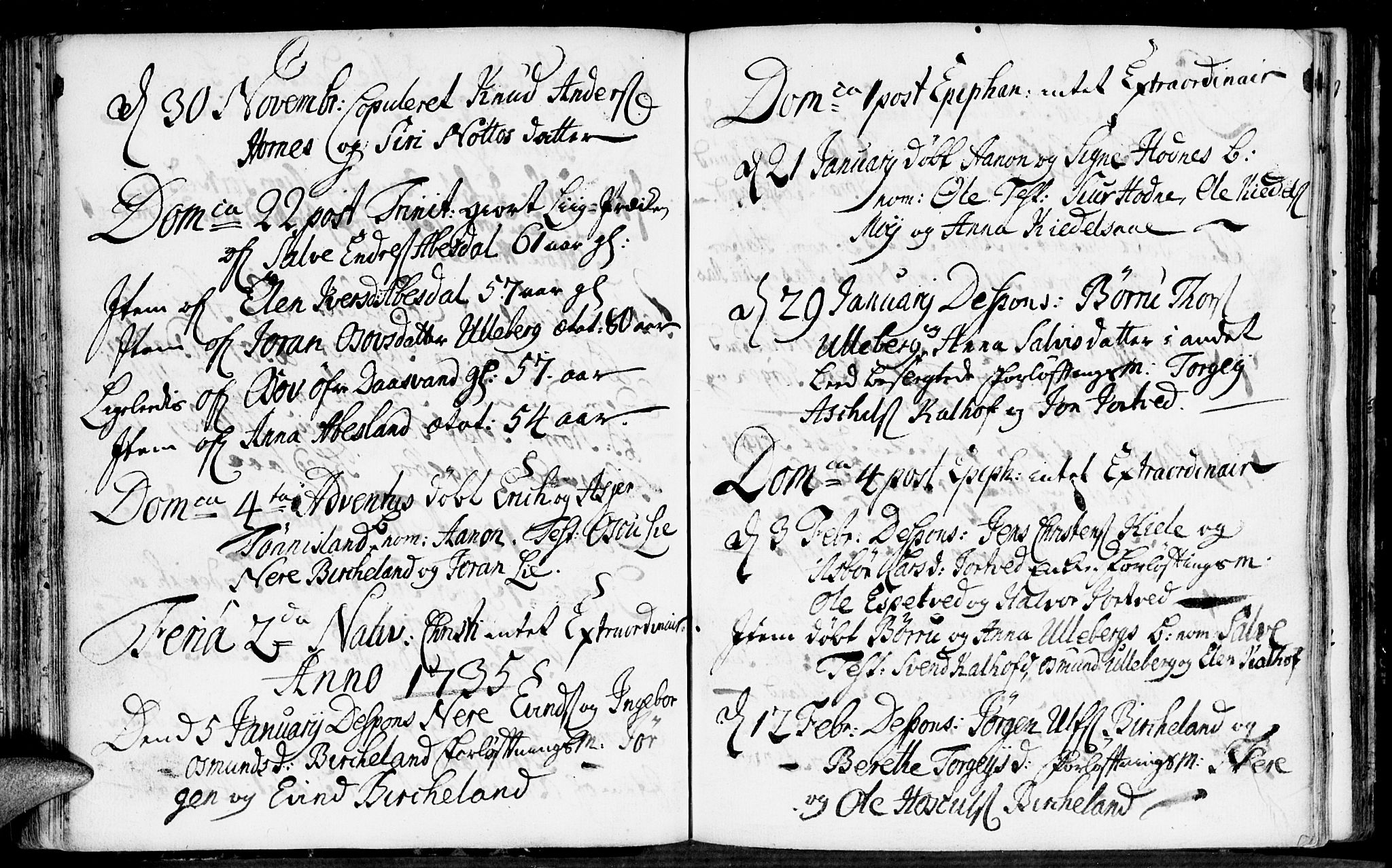 Evje sokneprestkontor, AV/SAK-1111-0008/F/Fa/Fab/L0001: Parish register (official) no. A 1, 1704-1764, p. 116-117