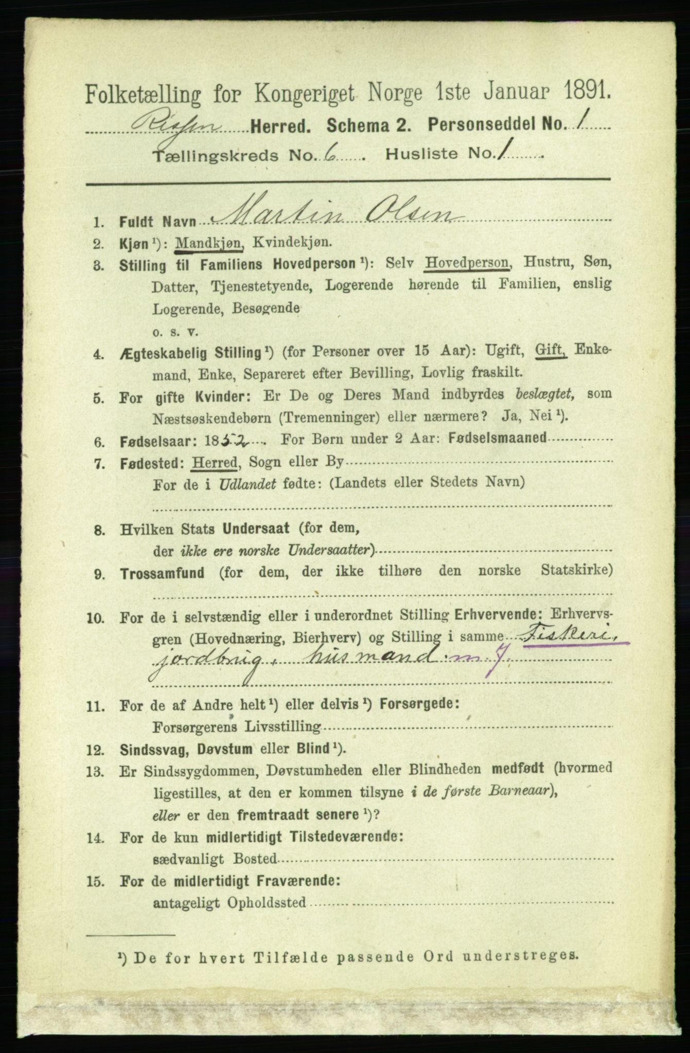 RA, 1891 census for 1624 Rissa, 1891, p. 3302