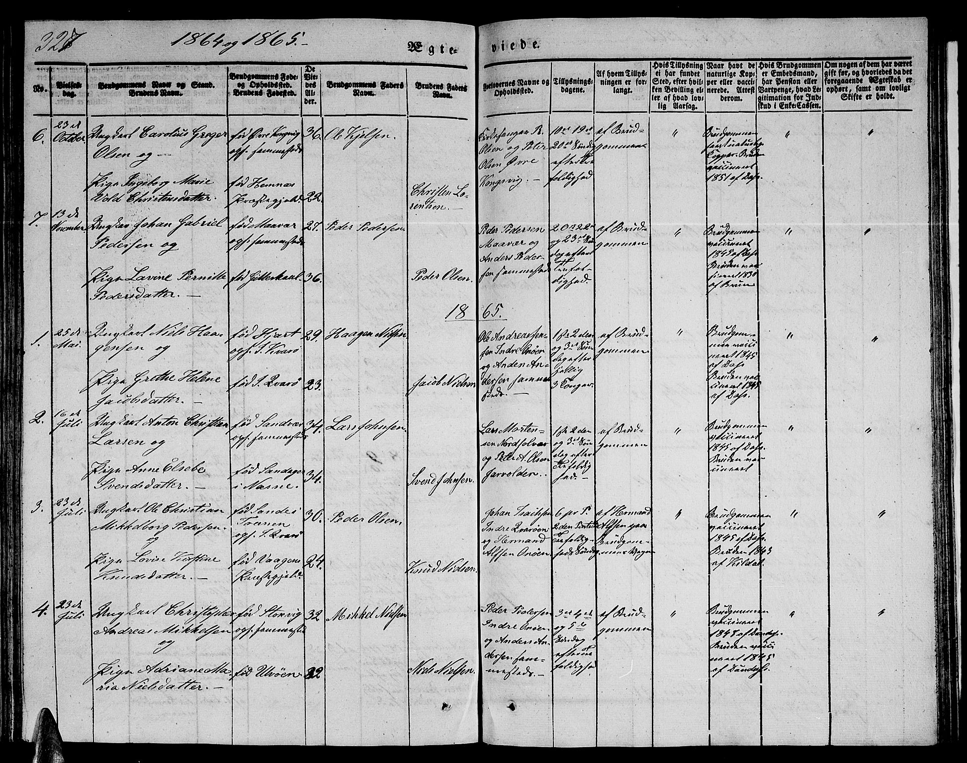 Ministerialprotokoller, klokkerbøker og fødselsregistre - Nordland, AV/SAT-A-1459/839/L0572: Parish register (copy) no. 839C02, 1841-1873, p. 327