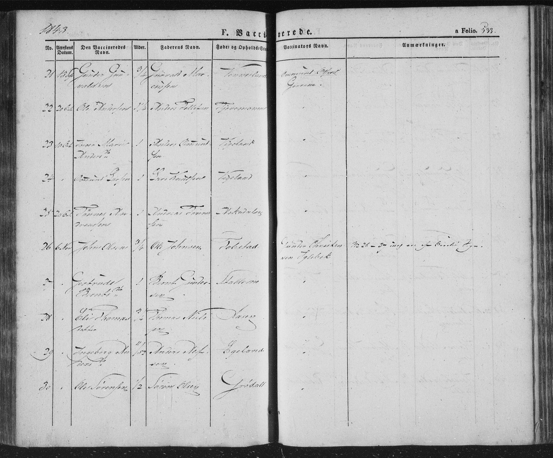 Vennesla sokneprestkontor, AV/SAK-1111-0045/Fa/Fac/L0004: Parish register (official) no. A 4, 1834-1855, p. 533