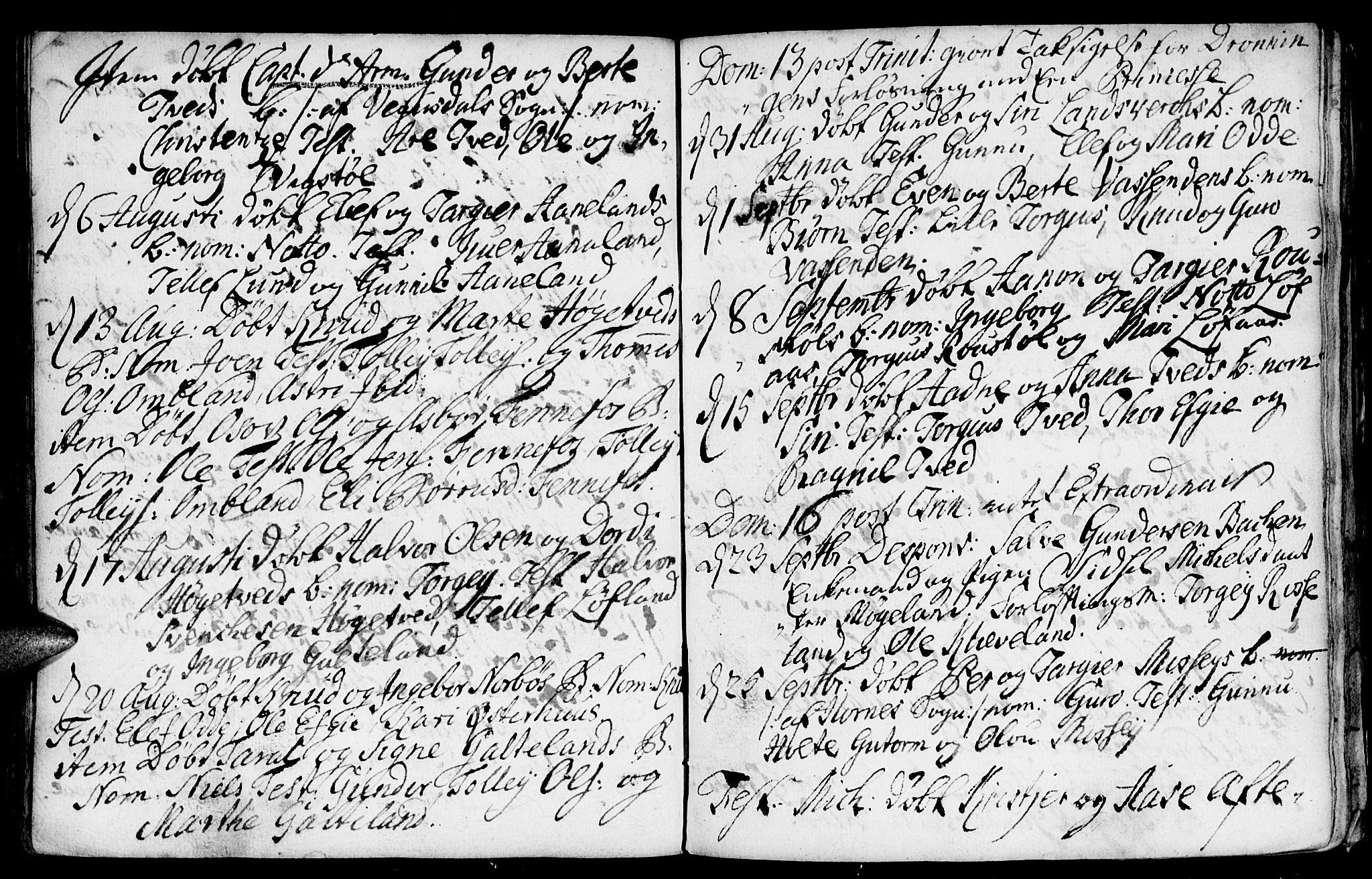 Evje sokneprestkontor, SAK/1111-0008/F/Fa/Faa/L0001: Parish register (official) no. A 1, 1705-1760, p. 121