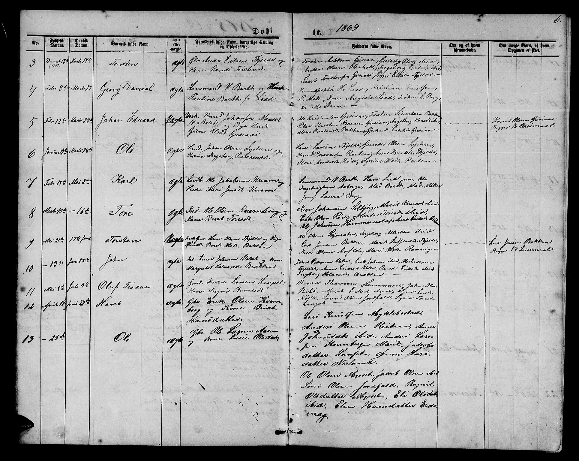 Ministerialprotokoller, klokkerbøker og fødselsregistre - Møre og Romsdal, AV/SAT-A-1454/551/L0630: Parish register (copy) no. 551C02, 1867-1885, p. 6