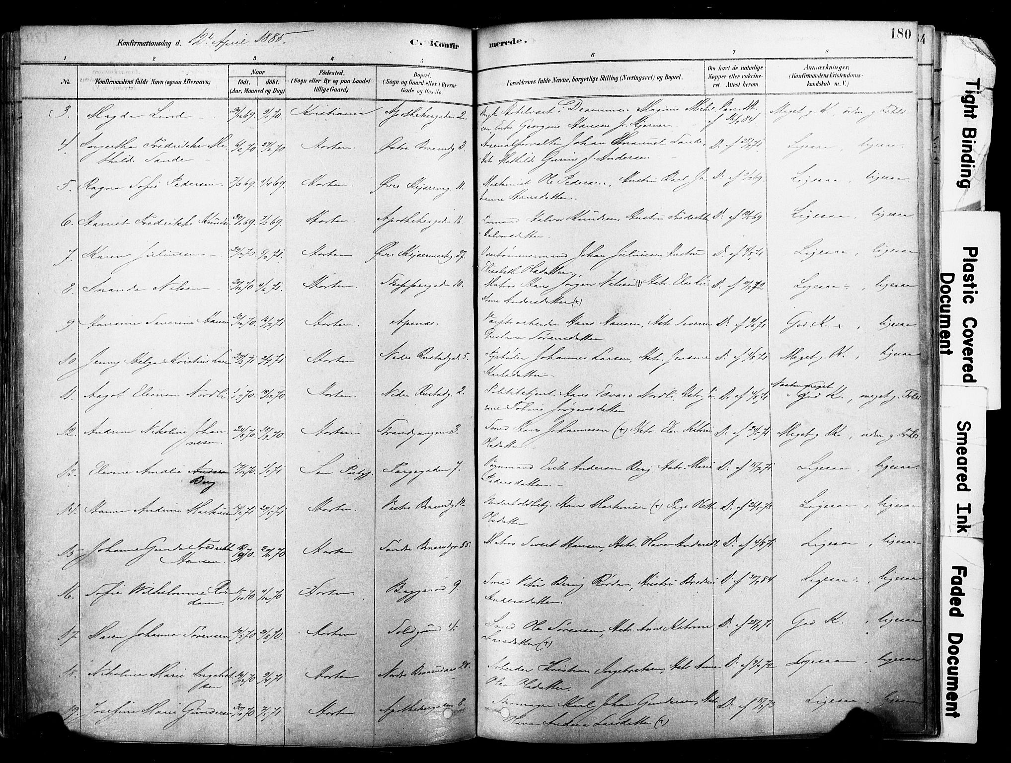 Horten kirkebøker, AV/SAKO-A-348/F/Fa/L0003: Parish register (official) no. 3, 1878-1887, p. 180