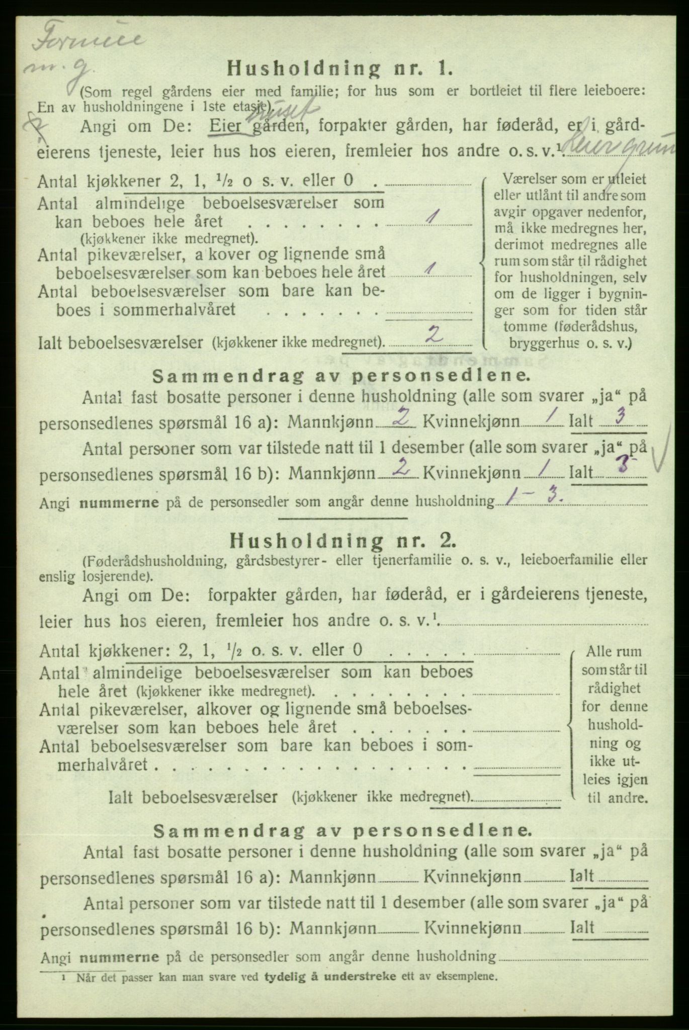 SAB, 1920 census for Skånevik, 1920, p. 1540