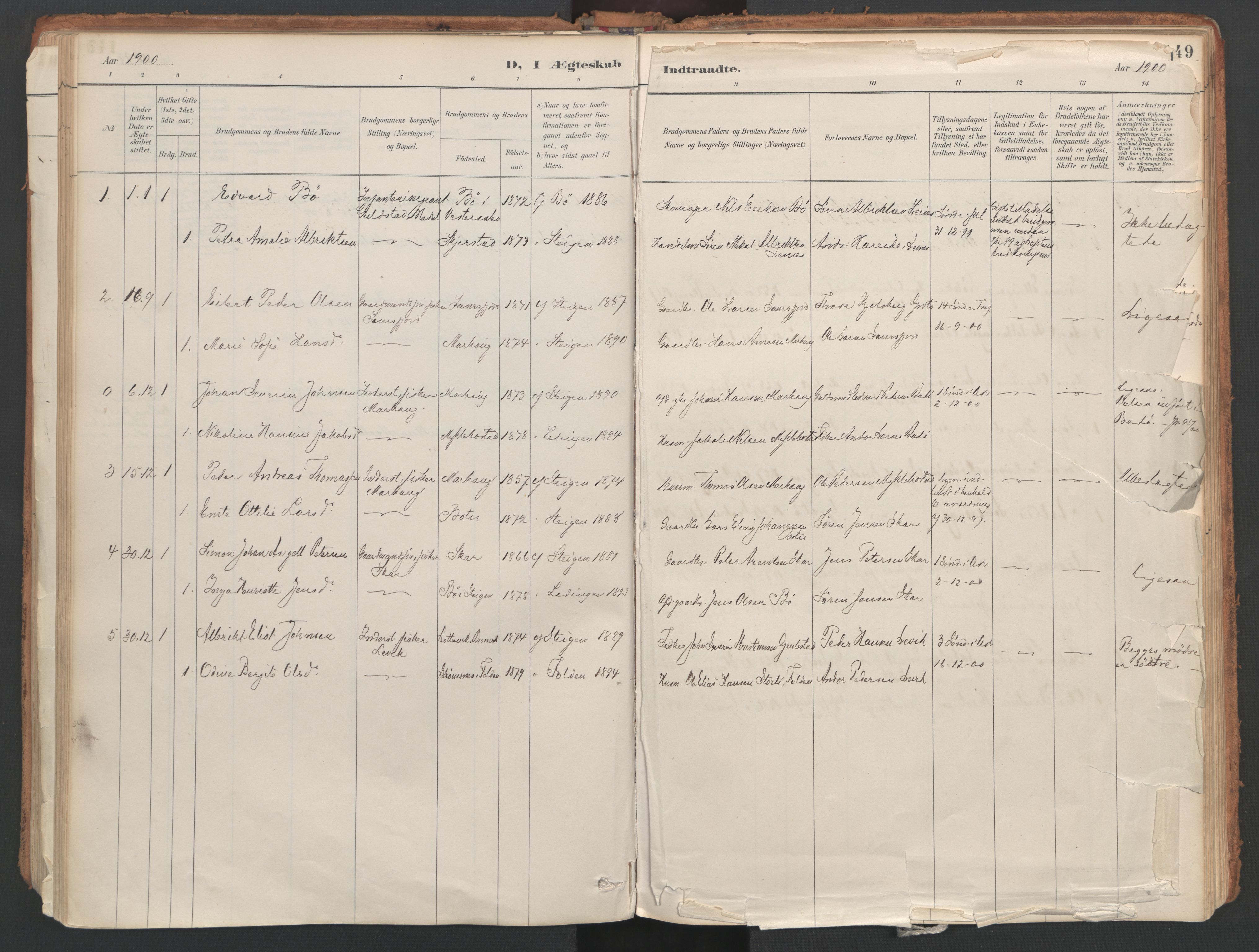 Ministerialprotokoller, klokkerbøker og fødselsregistre - Nordland, AV/SAT-A-1459/857/L0822: Parish register (official) no. 857A02, 1890-1917, p. 148