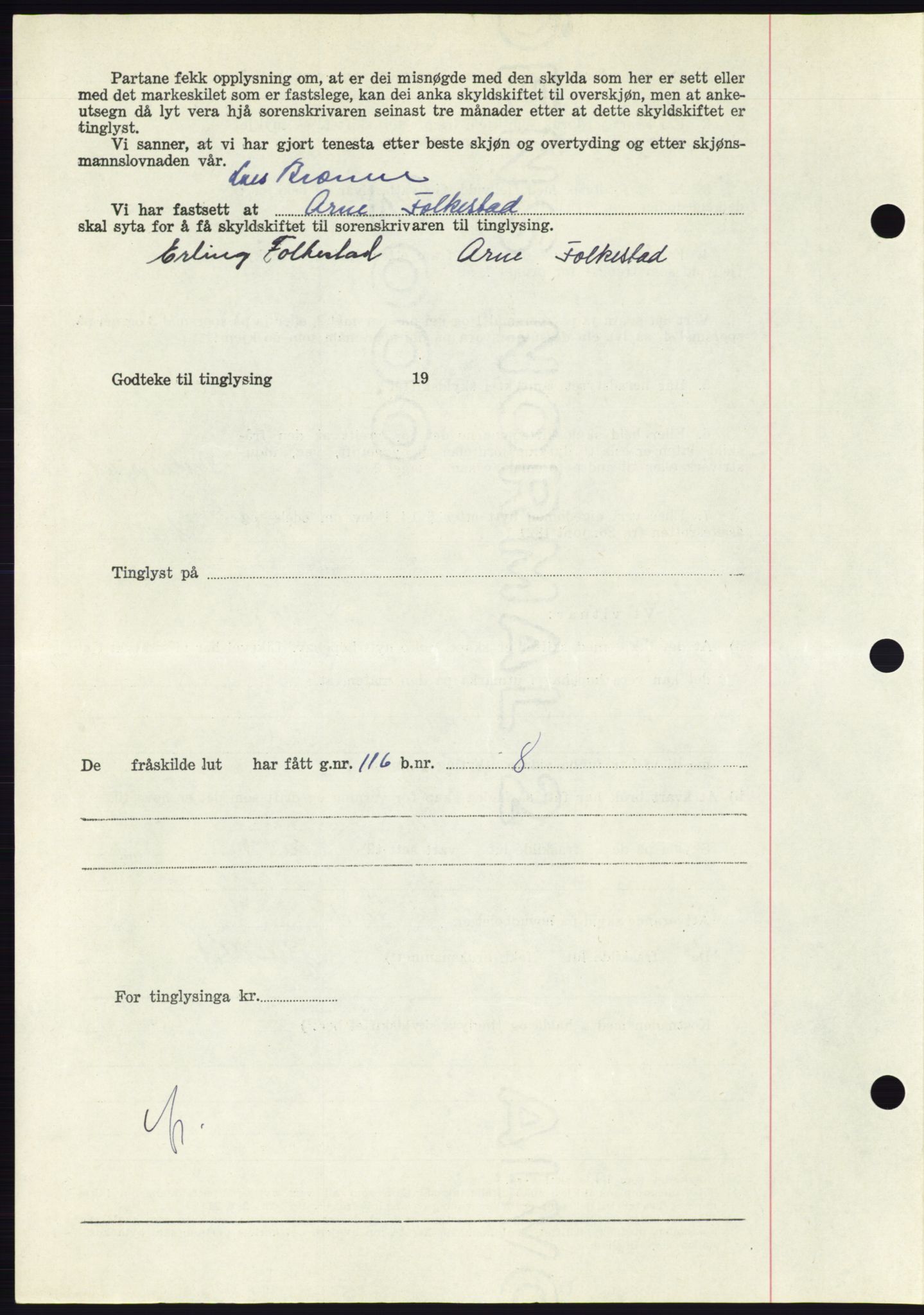 Søre Sunnmøre sorenskriveri, AV/SAT-A-4122/1/2/2C/L0105: Mortgage book no. 31A, 1956-1957, Diary no: : 32/1957