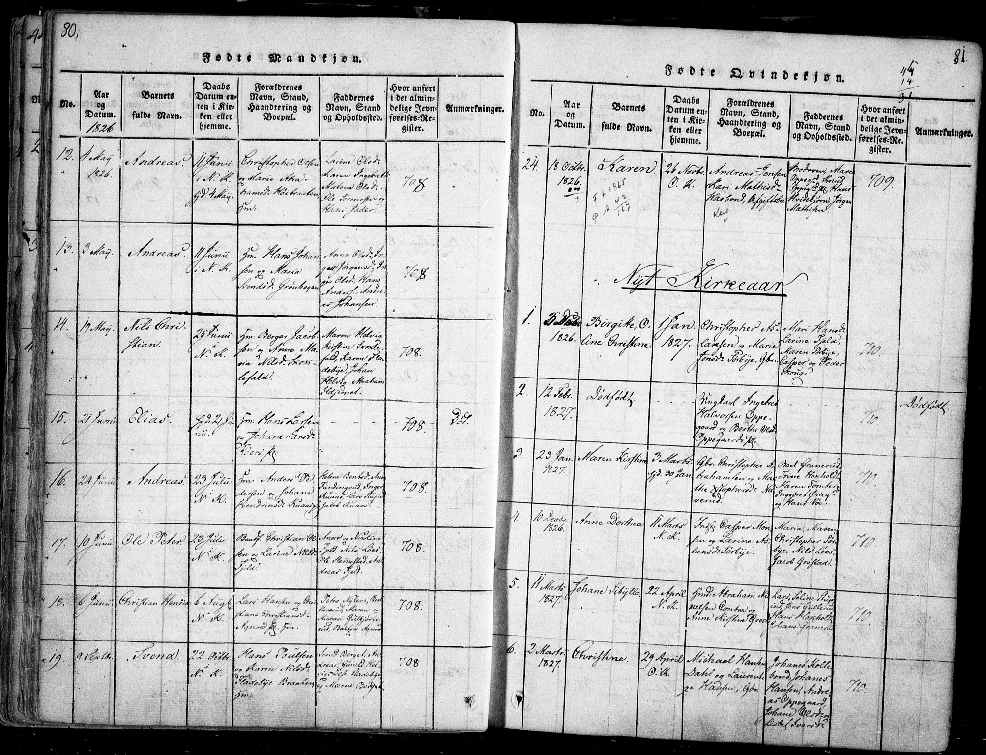 Nesodden prestekontor Kirkebøker, AV/SAO-A-10013/F/Fa/L0006: Parish register (official) no. I 6, 1814-1847, p. 80-81