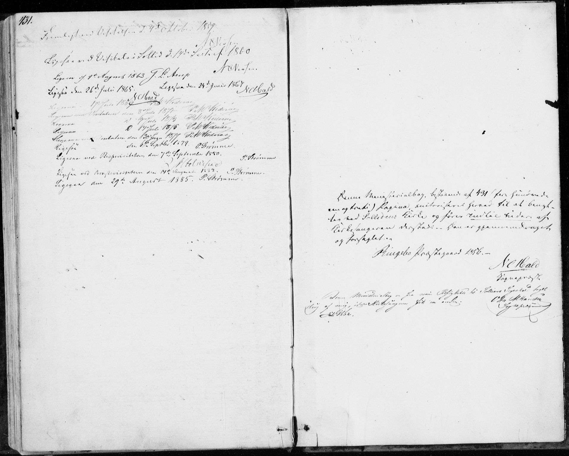 Sollia prestekontor, SAH/PREST-050/H/Ha/Haa/L0001: Parish register (official) no. 1, 1856-1885, p. 431-432